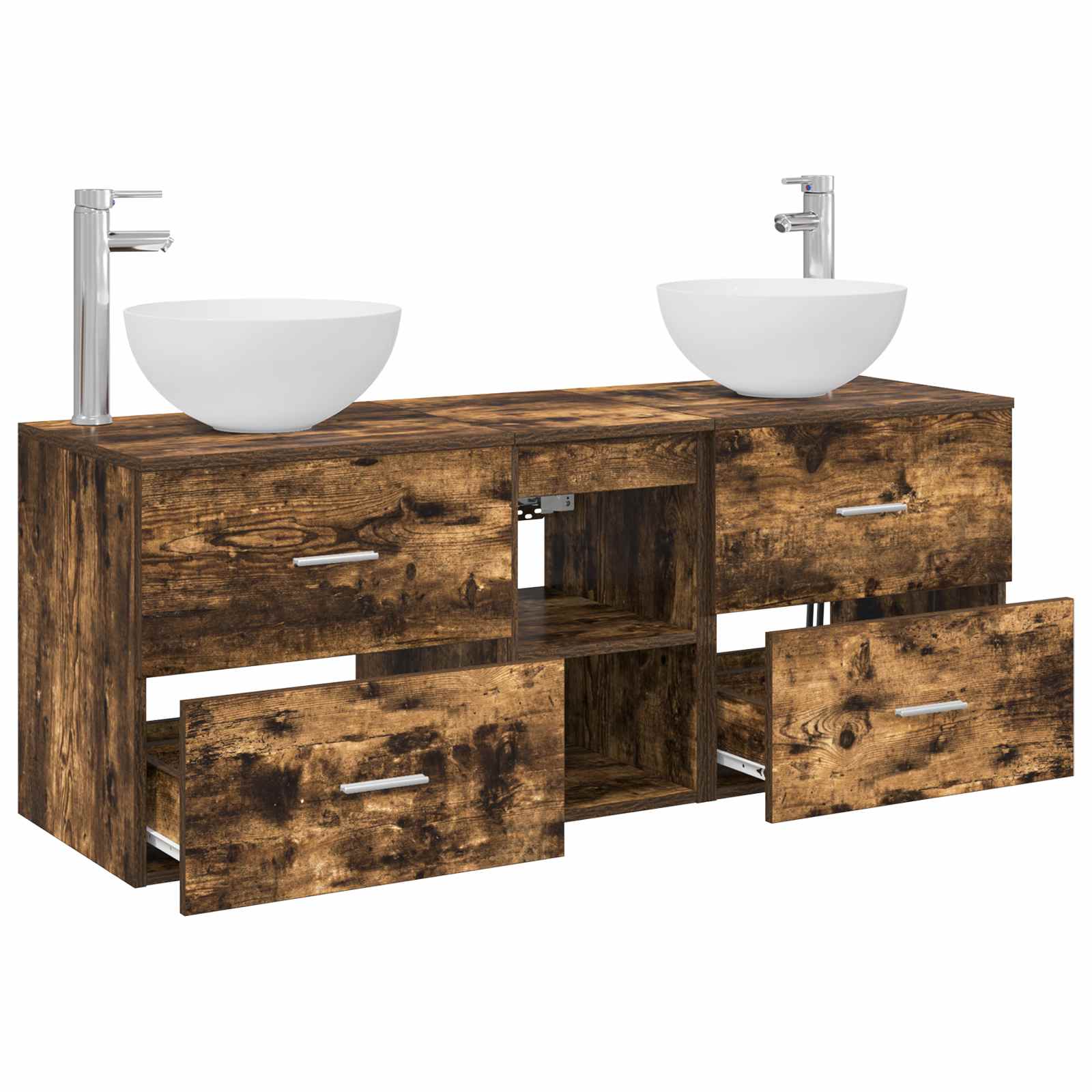 Ensemble d'armoire de salle de bain 3 pc Chêne fumé