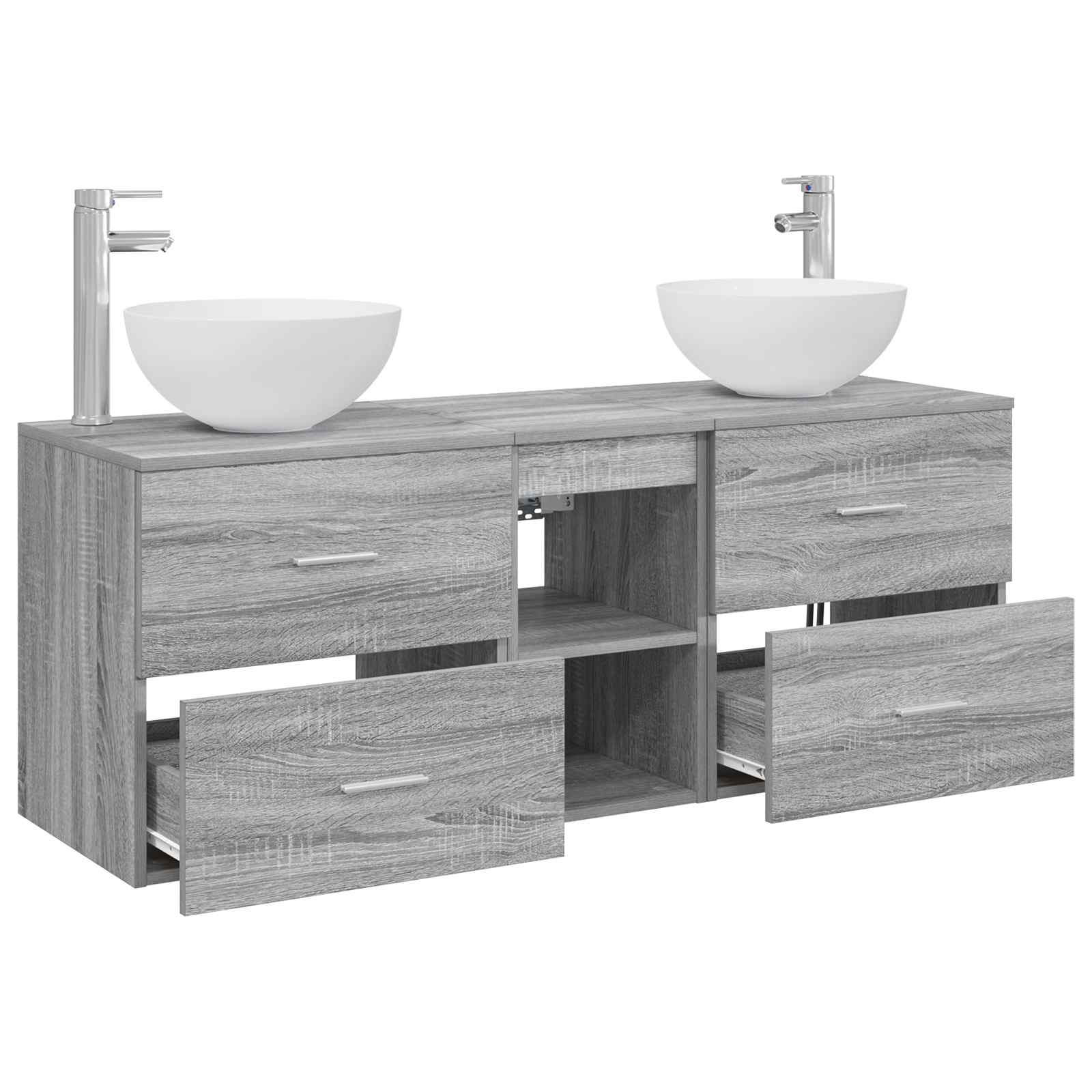 Ensemble d'armoire de salle de bain 3 pc Sonoma gris