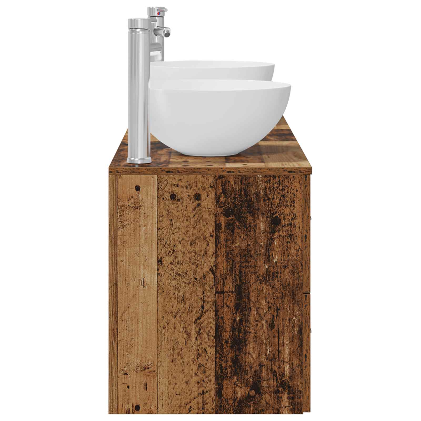 Ensemble d'armoire de salle de bain 3 pc Bois ancien