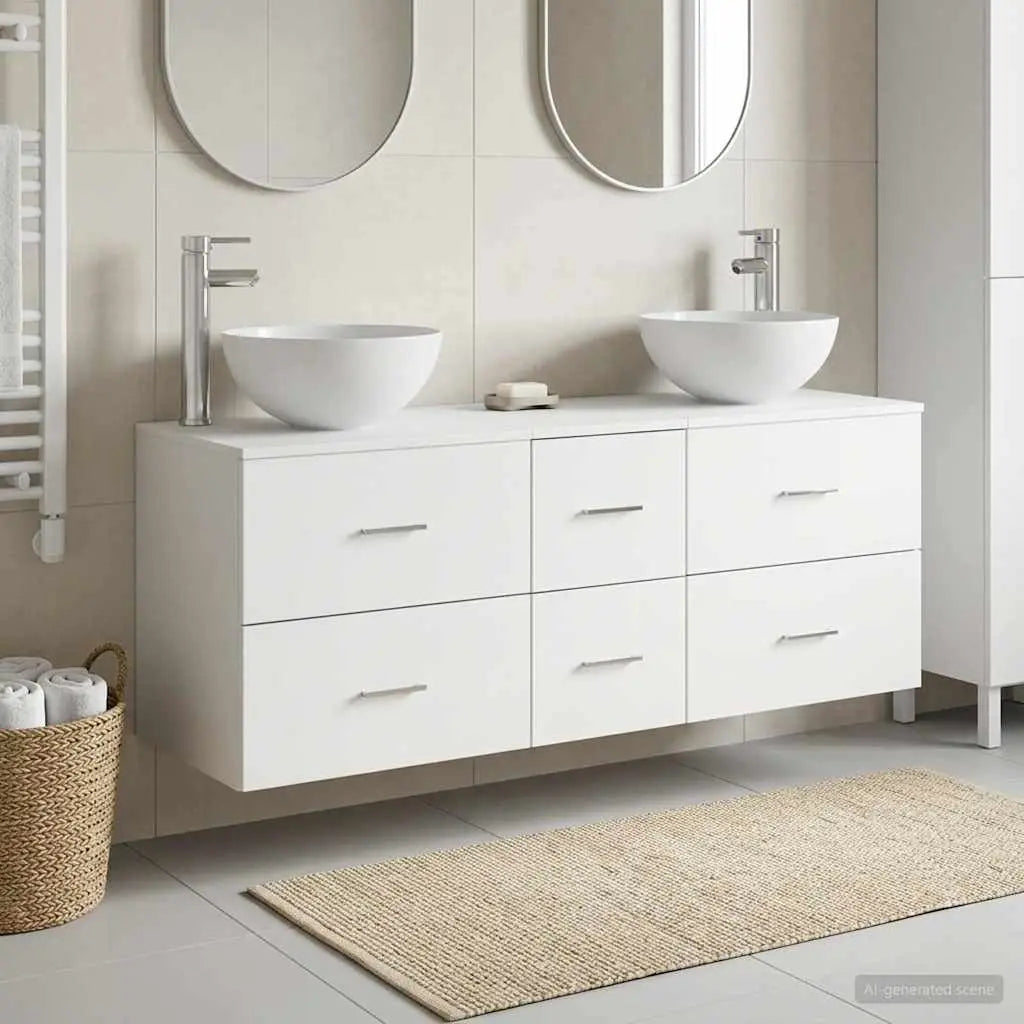 Ensemble d’armoire de salle de bain 3 pc Blanc - XIOS