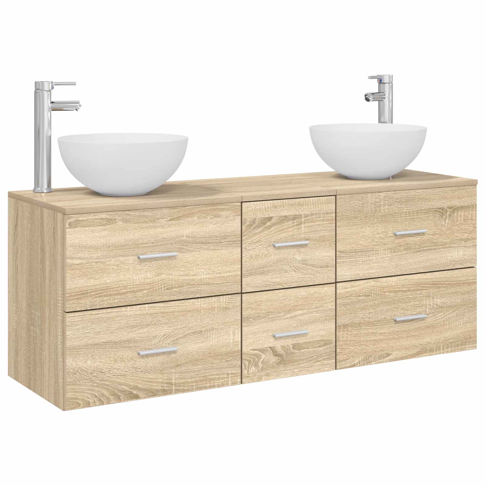 Ensemble d'armoire de salle de bain 3 pc Chêne Sonoma