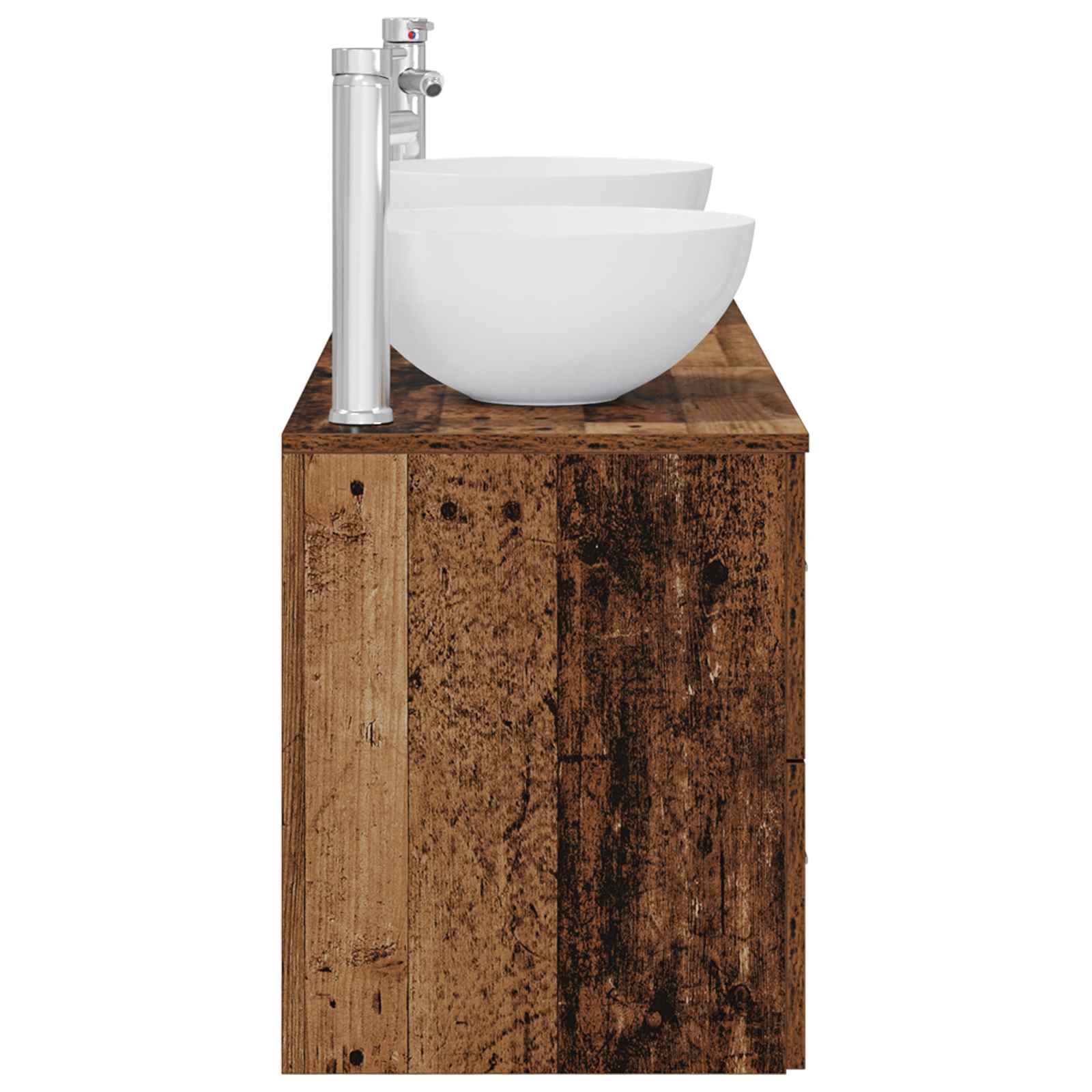 Ensemble d'armoire de salle de bain 3 pc Bois ancien