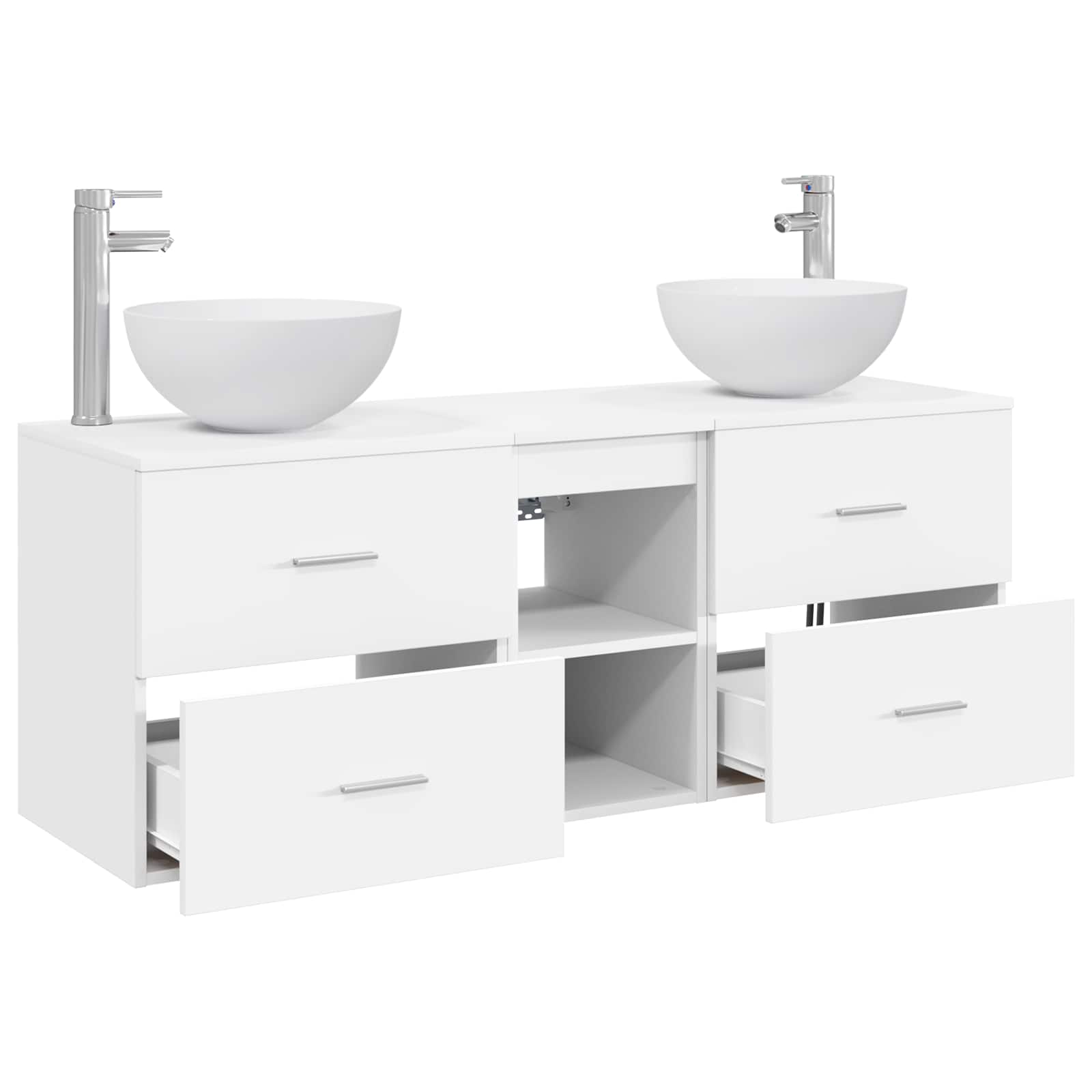 Ensemble d'armoire de salle de bain 3 pc Blanc