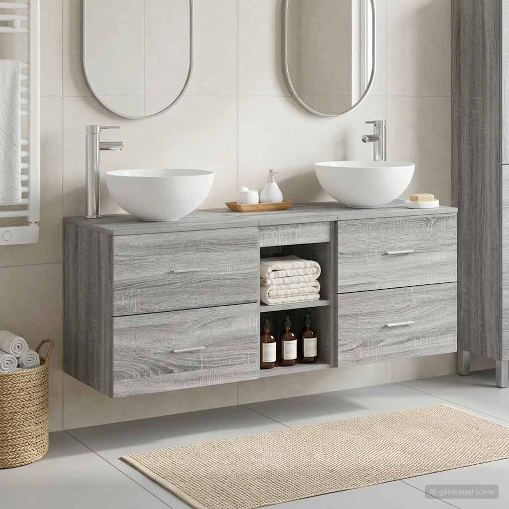 Ensemble d'armoire de salle de bain 3 pc Sonoma gris