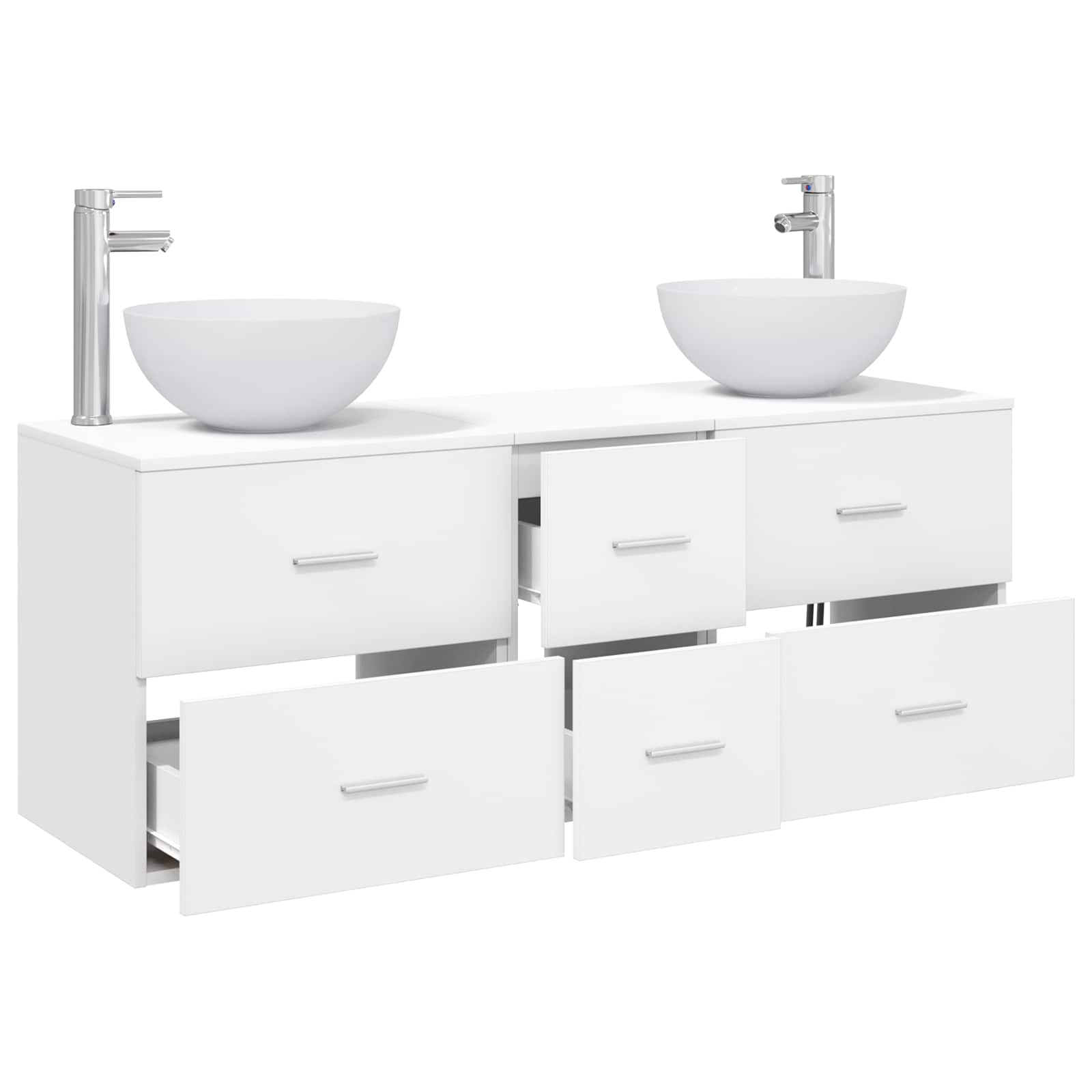 Ensemble d'armoire de salle de bain 3 pc Blanc