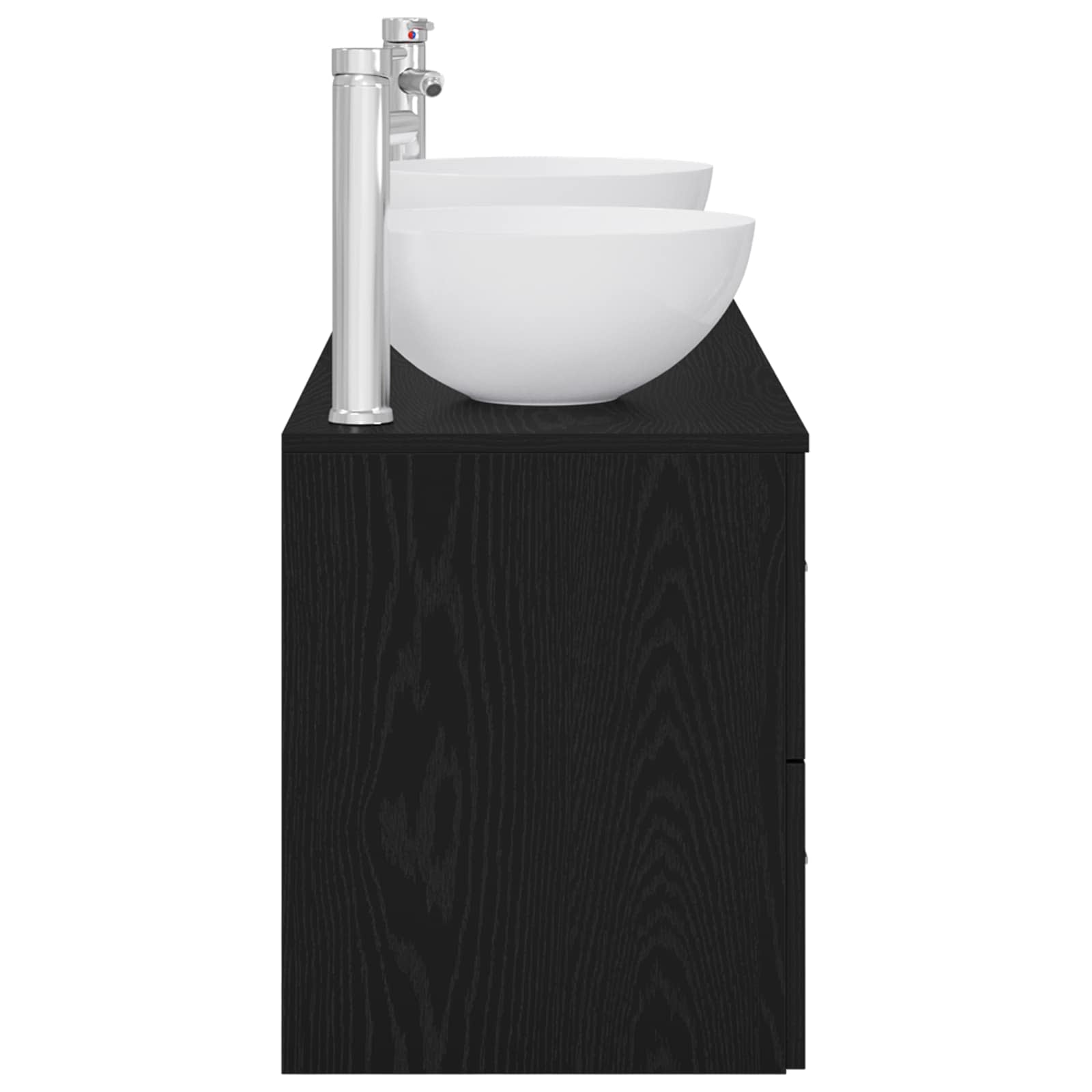 Ensemble d'armoire de salle de bain 3 pc Chêne noir