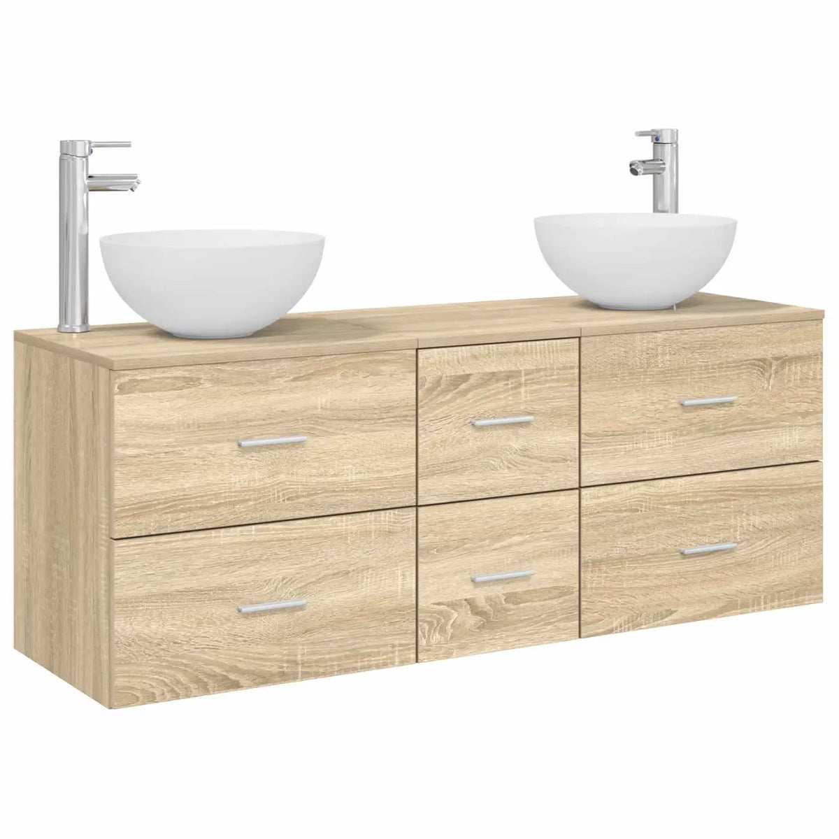 Ensemble d’armoire de salle de bain 3 pc Chêne Sonoma - XIOS