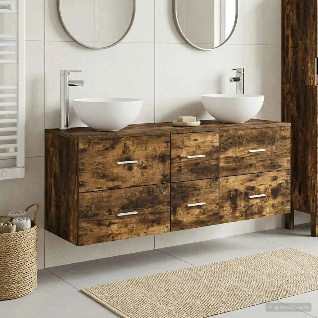 Ensemble d’armoire de salle de bain 3 pc Chêne fumé - XIOS