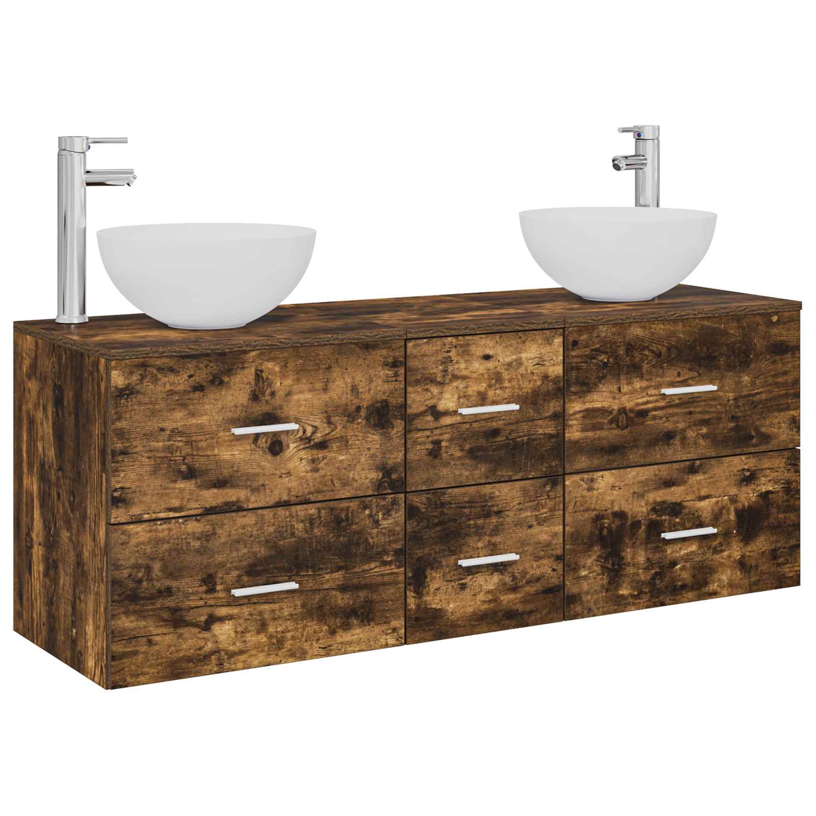 Ensemble d'armoire de salle de bain 3 pc Chêne fumé