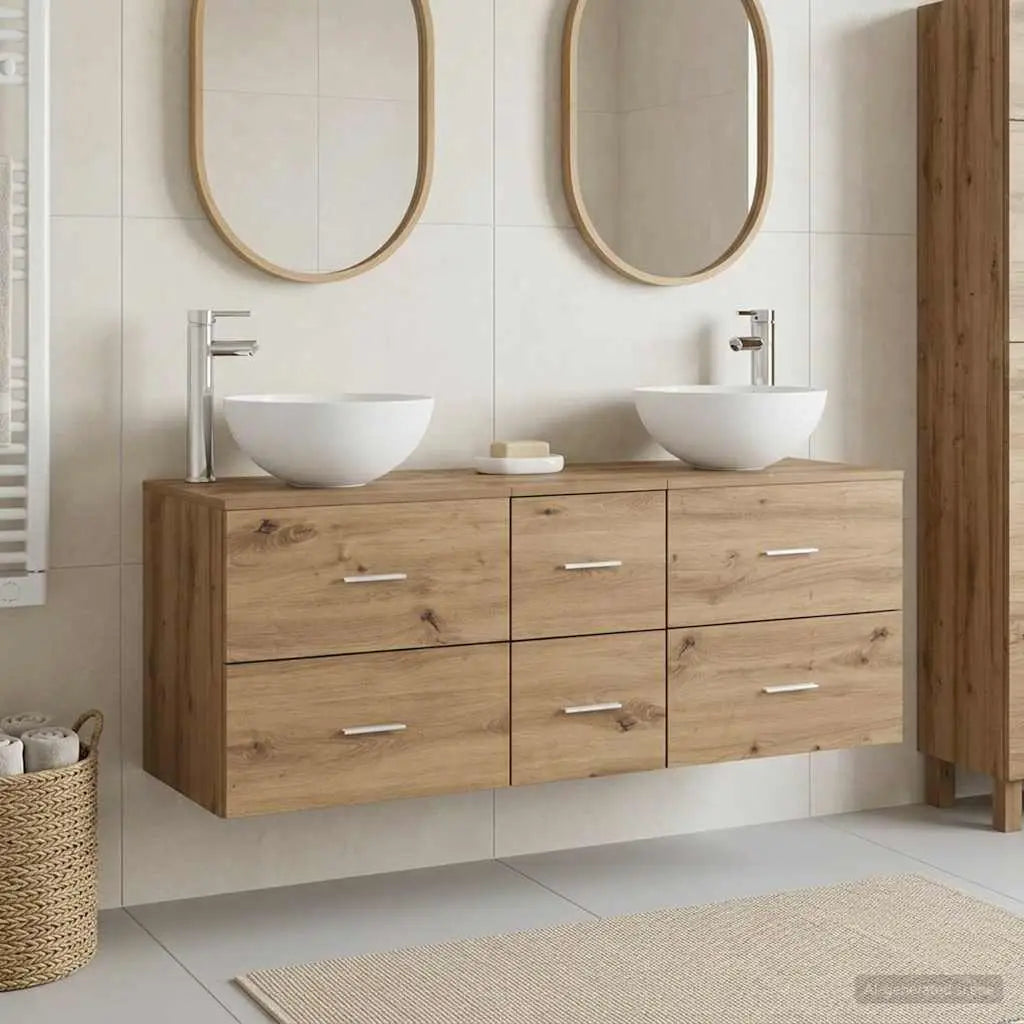 Ensemble d’armoire de salle de bain 3 pc Chêne artisanal - XIOS