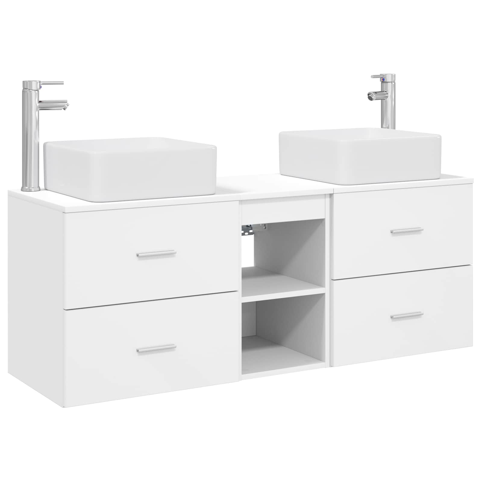 Ensemble d'armoire de salle de bain 3 pc Blanc