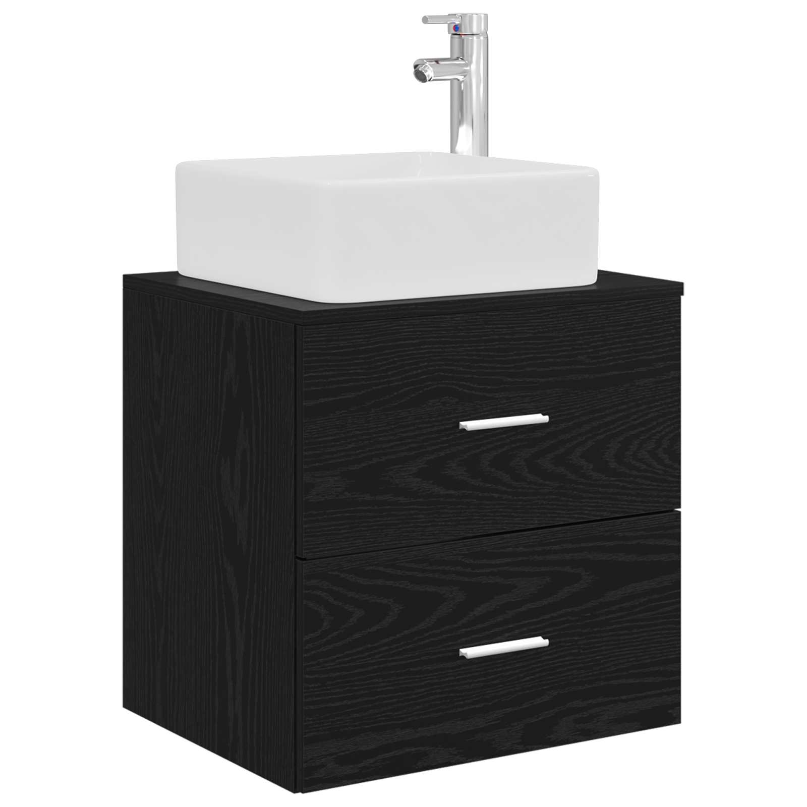 Ensemble d'armoire de salle de bain 3 pc Chêne noir