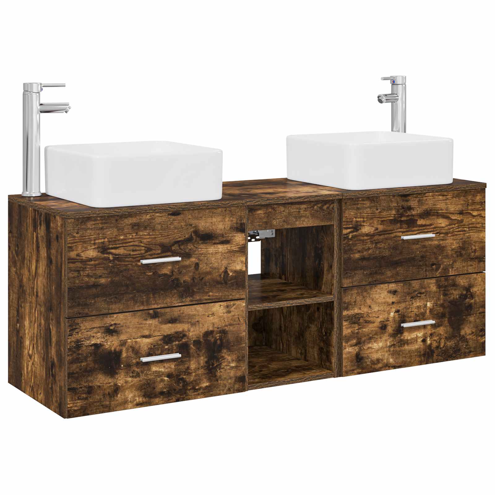 Ensemble d'armoire de salle de bain 3 pc Chêne fumé
