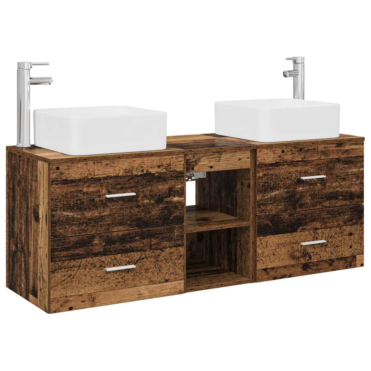 Ensemble d’armoire de salle de bain 3 pc Bois ancien - XIOS