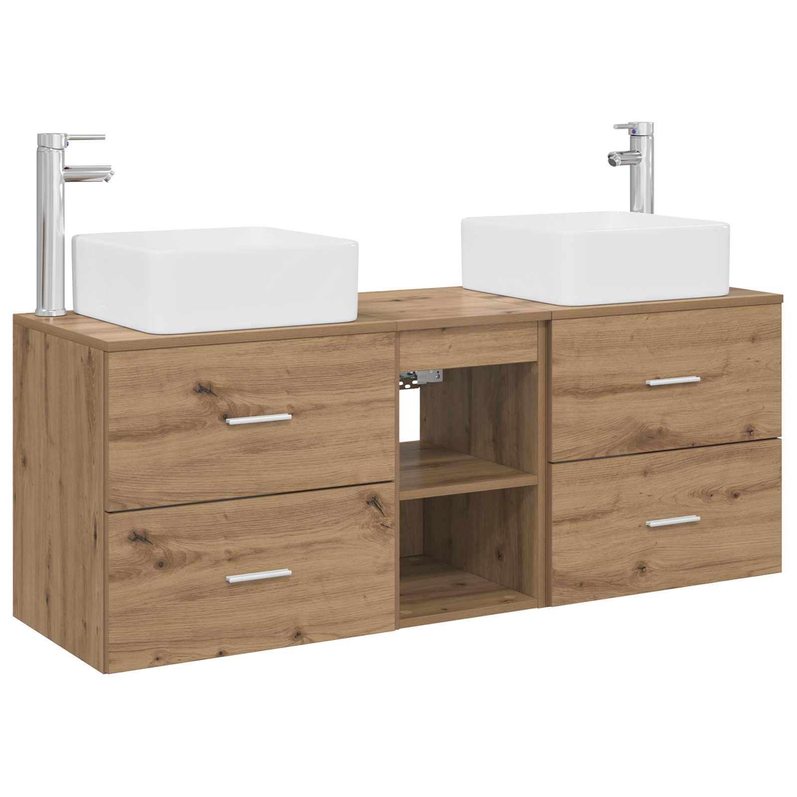 Ensemble d'armoire de salle de bain 3 pc Chêne artisanal