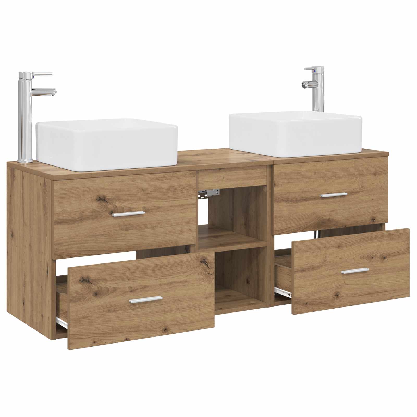 Ensemble d'armoire de salle de bain 3 pc Chêne artisanal