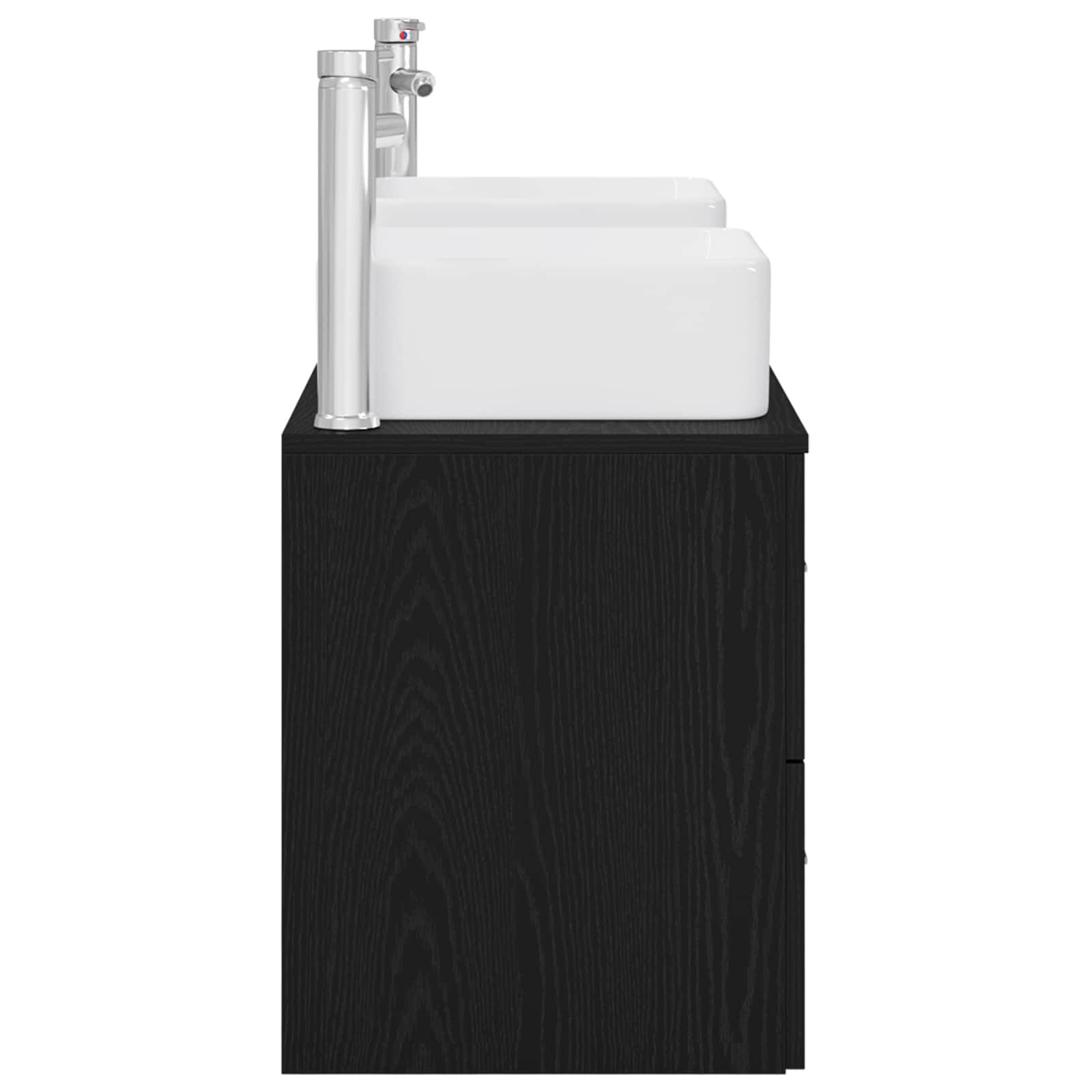 Ensemble d'armoire de salle de bain 3 pc Noir 49,5 x 41 x 63 cm