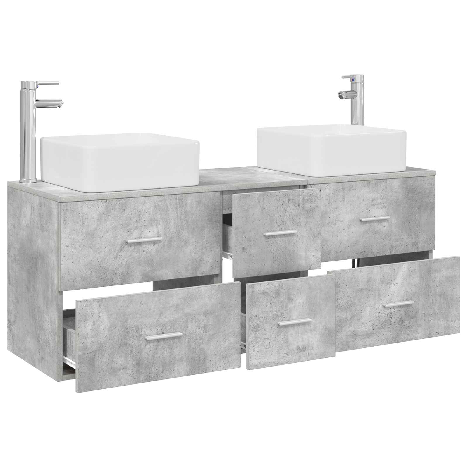 Ensemble d'armoire de salle de bain 3 pc Gris béton