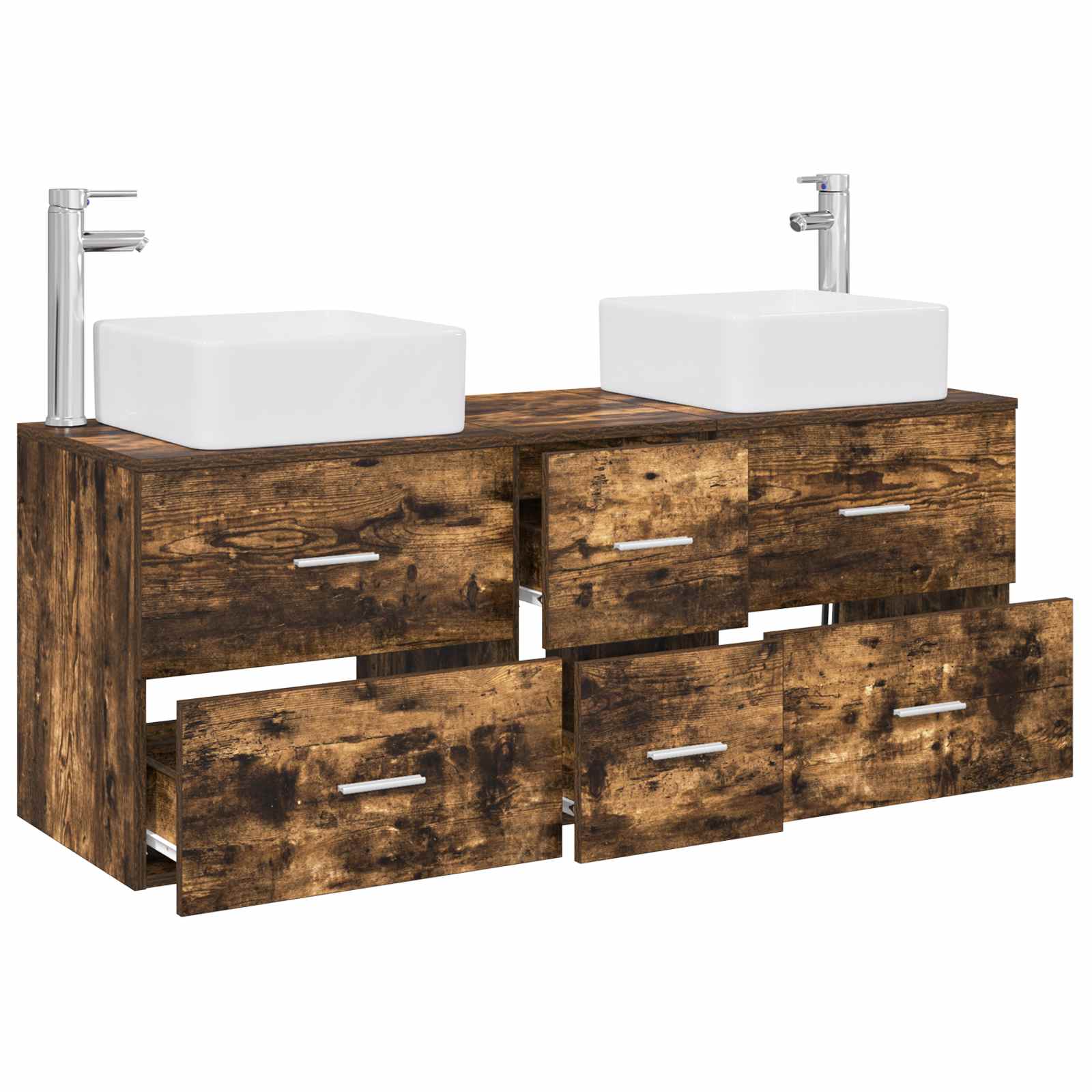 Ensemble d'armoire de salle de bain 3 pc Chêne fumé