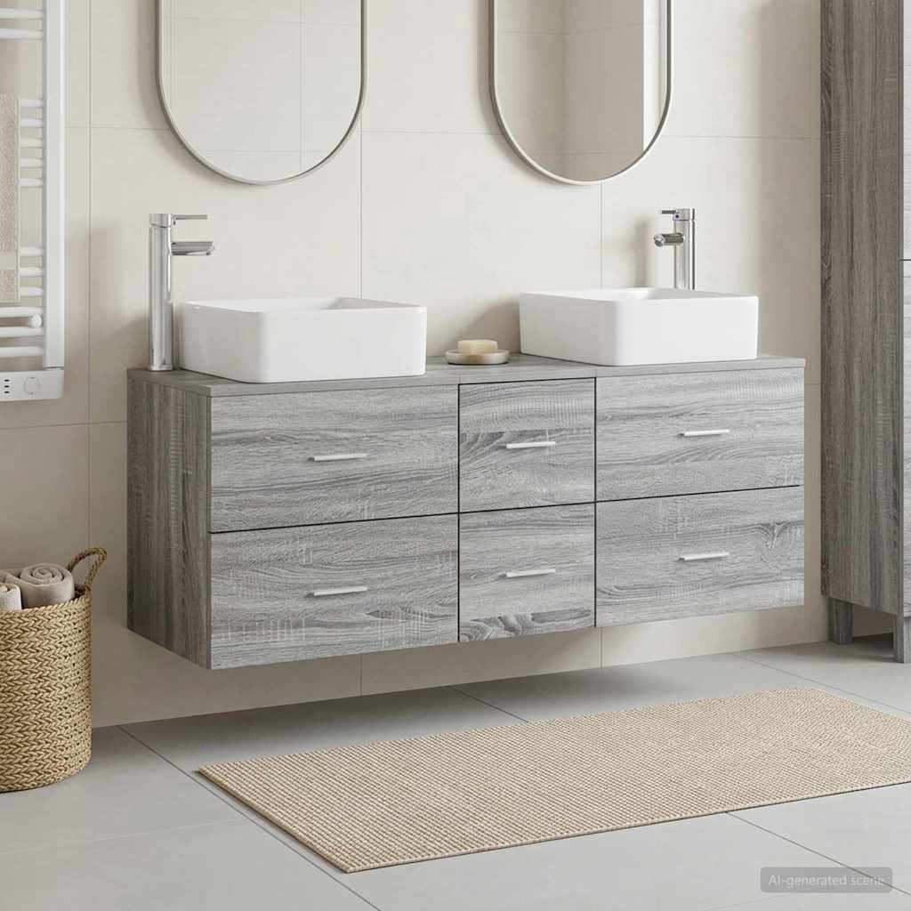 Ensemble d'armoire de salle de bain 3 pc Sonoma gris