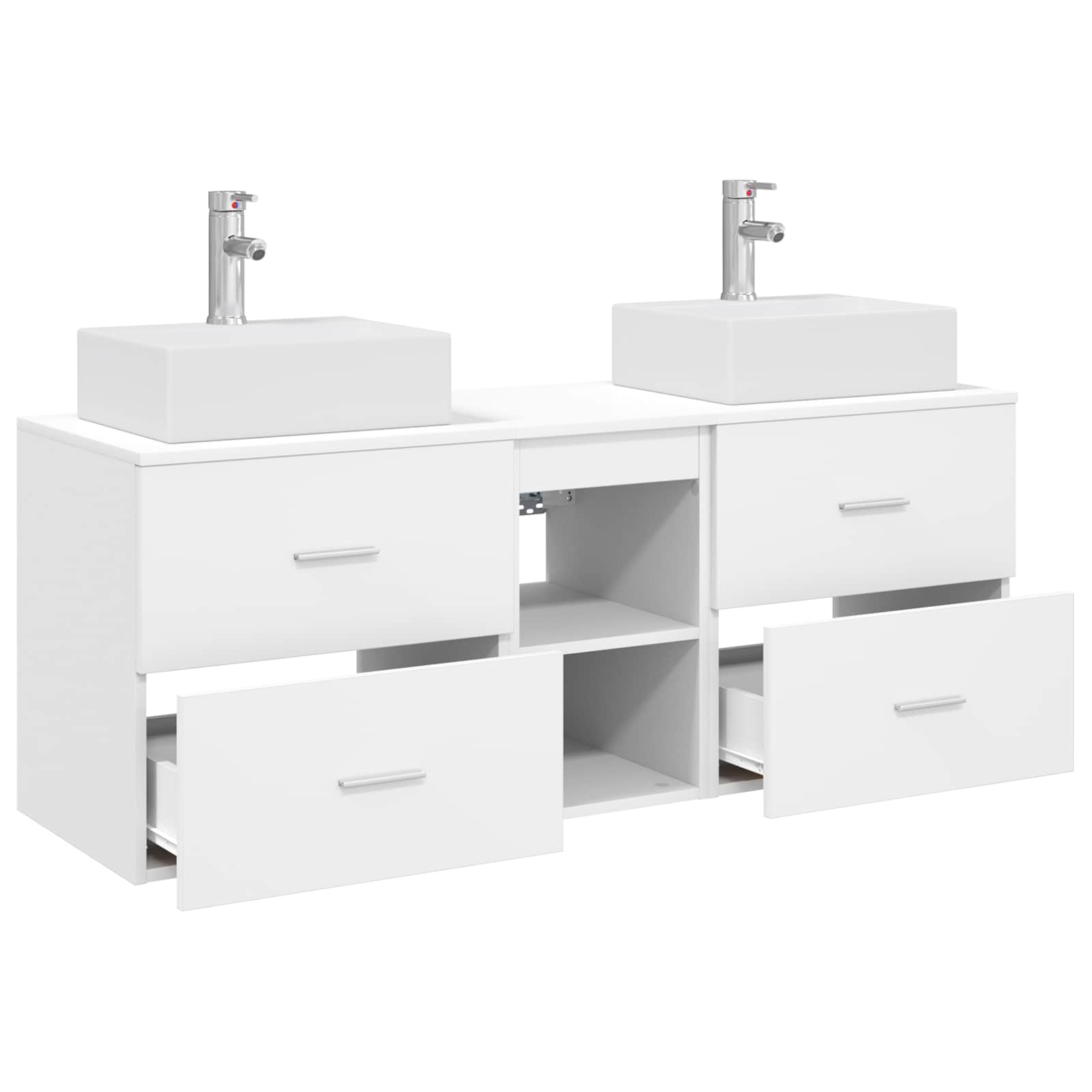 Ensemble d'armoire de salle de bain 3 pc Blanc