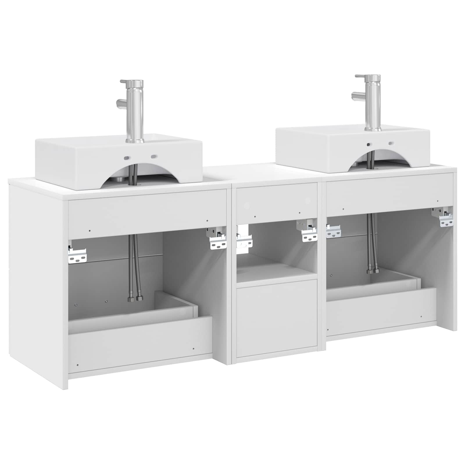Ensemble d'armoire de salle de bain 3 pc Blanc