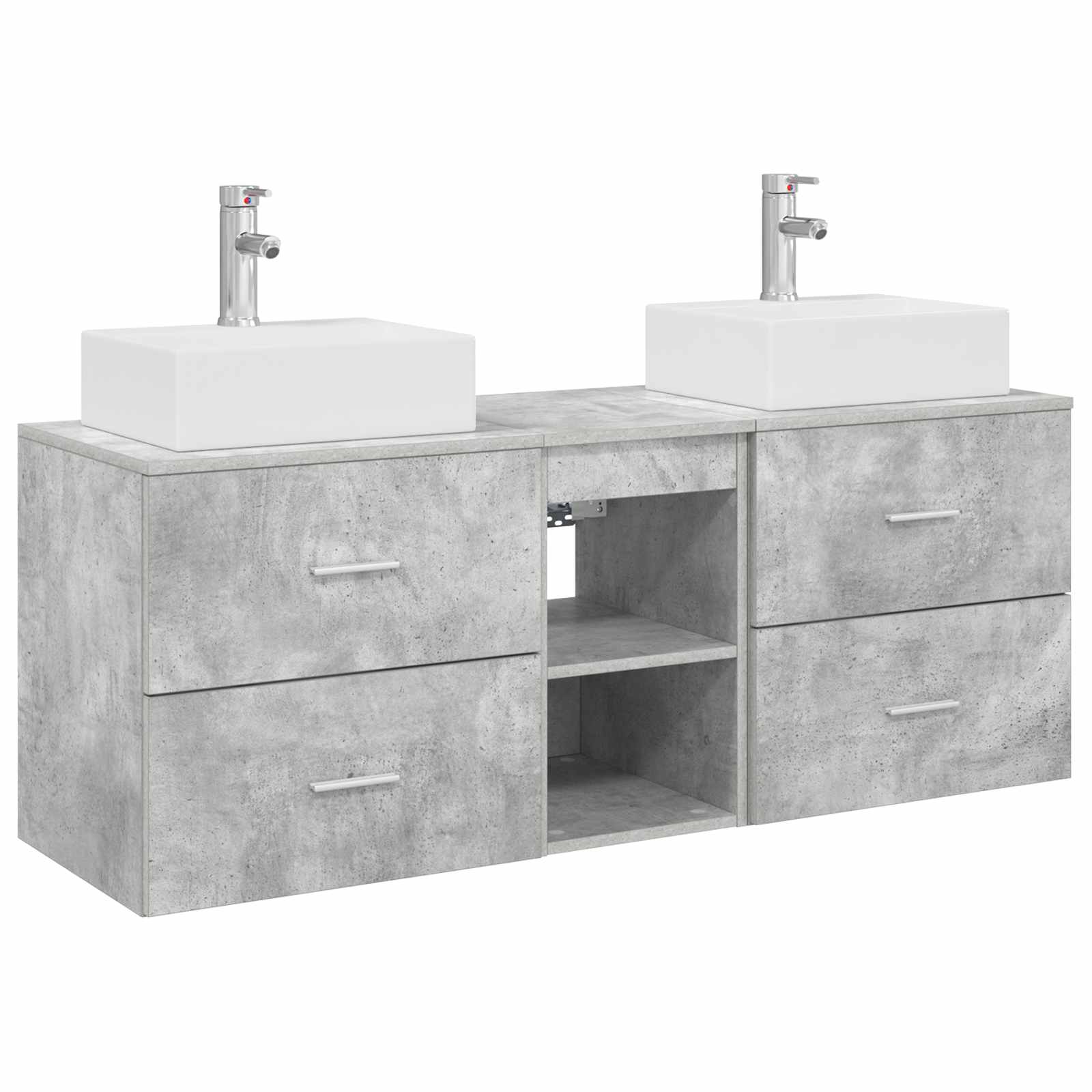 Ensemble d'armoire de salle de bain 3 pc Gris béton
