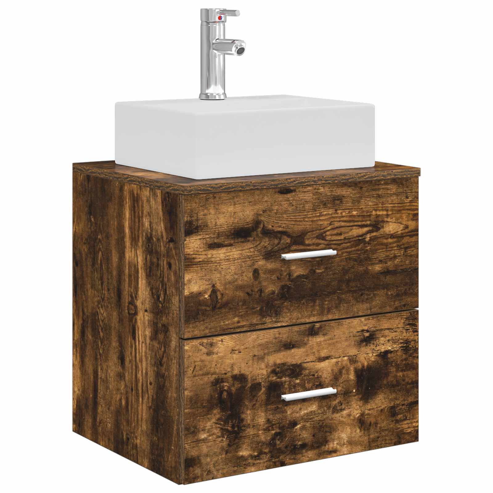Ensemble d'armoire de salle de bain 3 pc Chêne fumé