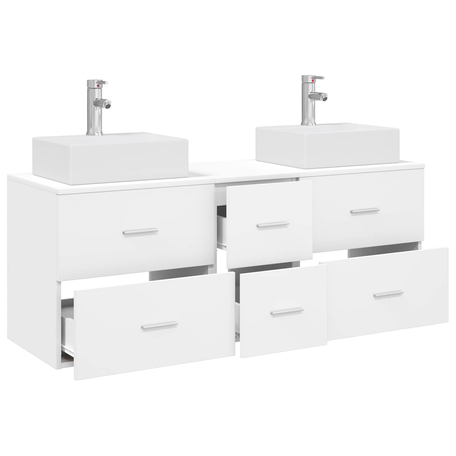 Ensemble d'armoire de salle de bain 3 pc Blanc