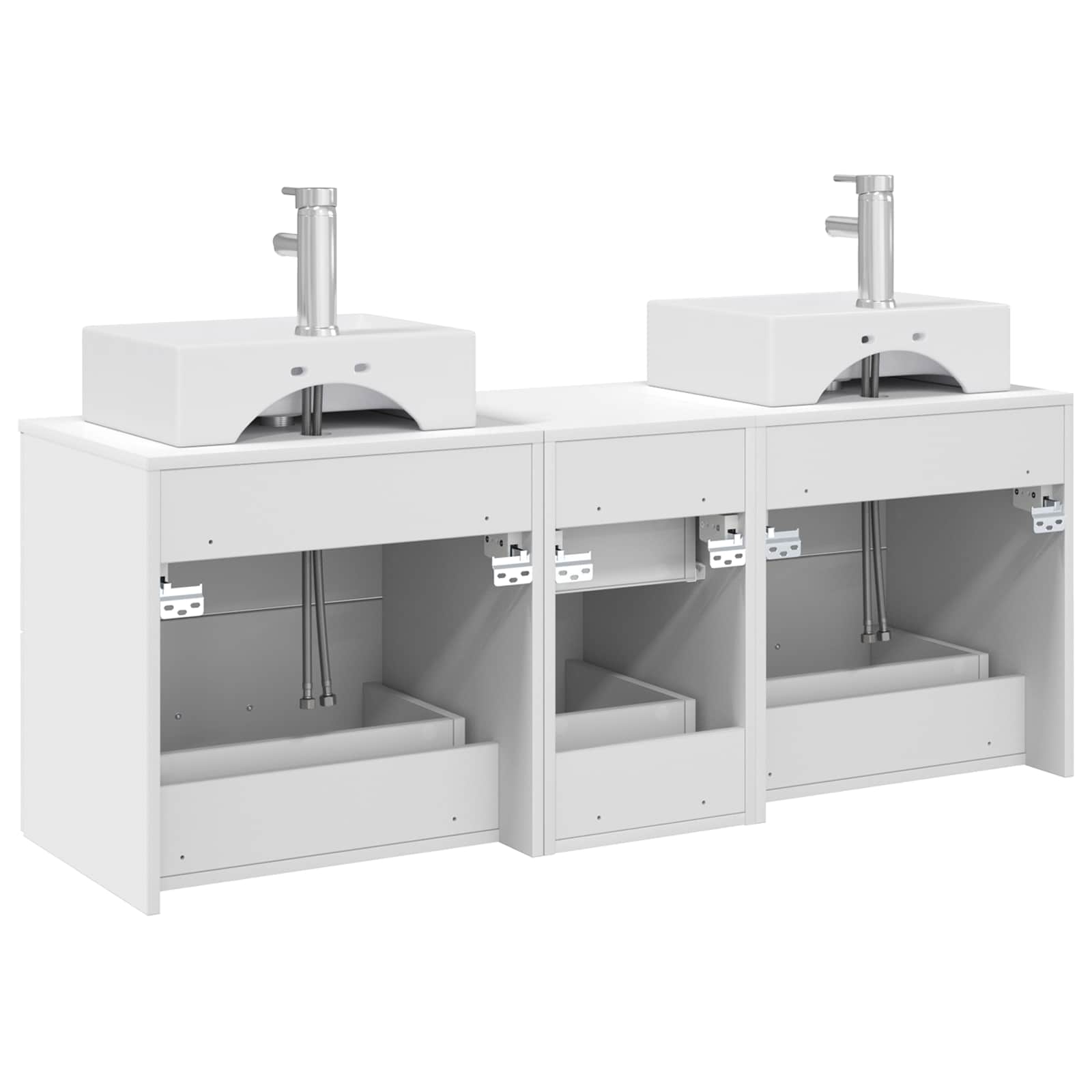 Ensemble d'armoire de salle de bain 3 pc Blanc