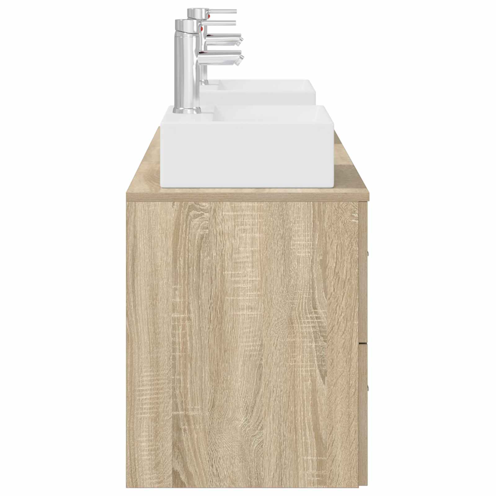 Ensemble d'armoire de salle de bain 3 pc Chêne Sonoma
