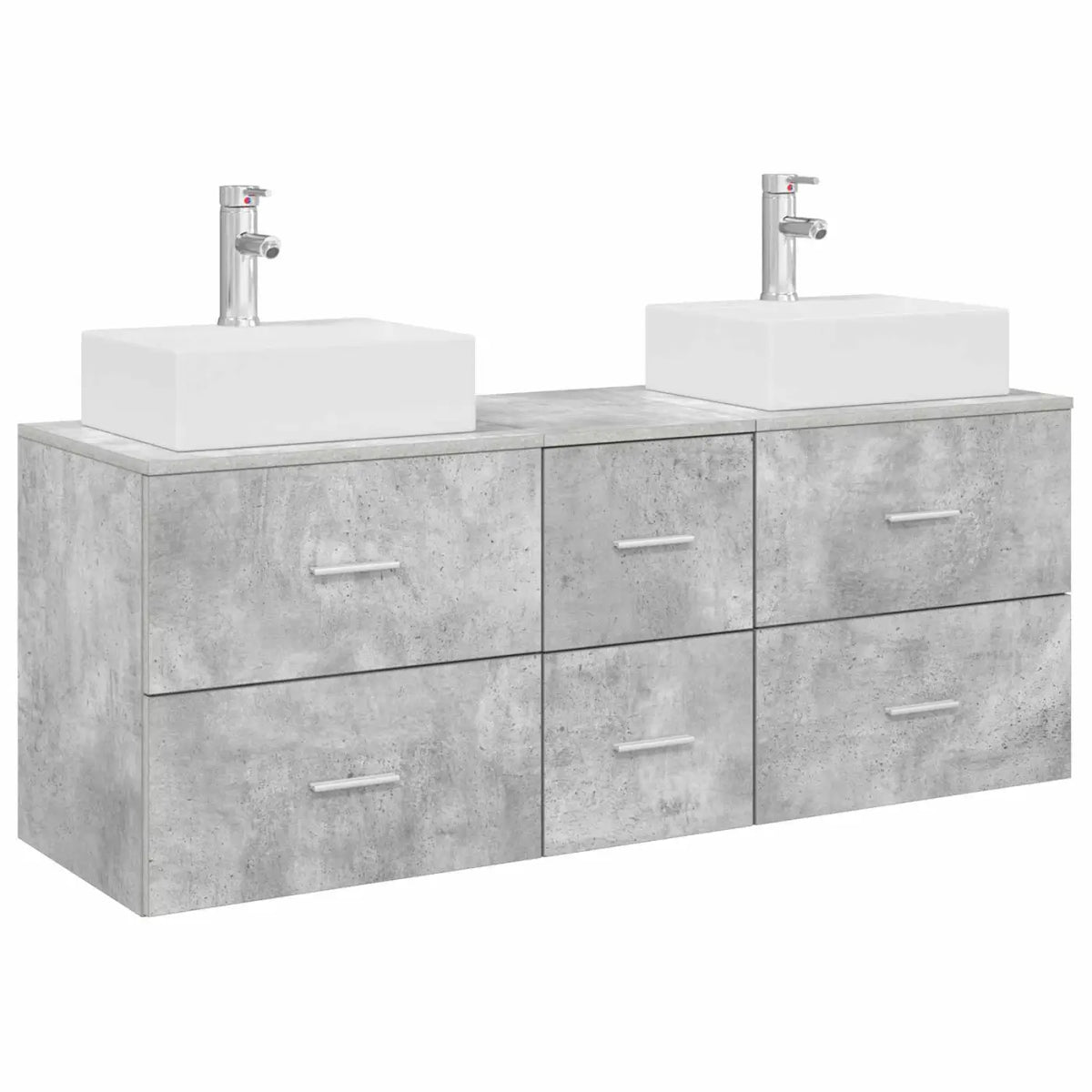 Ensemble d’armoire de salle de bain 3 pc Gris béton - XIOS