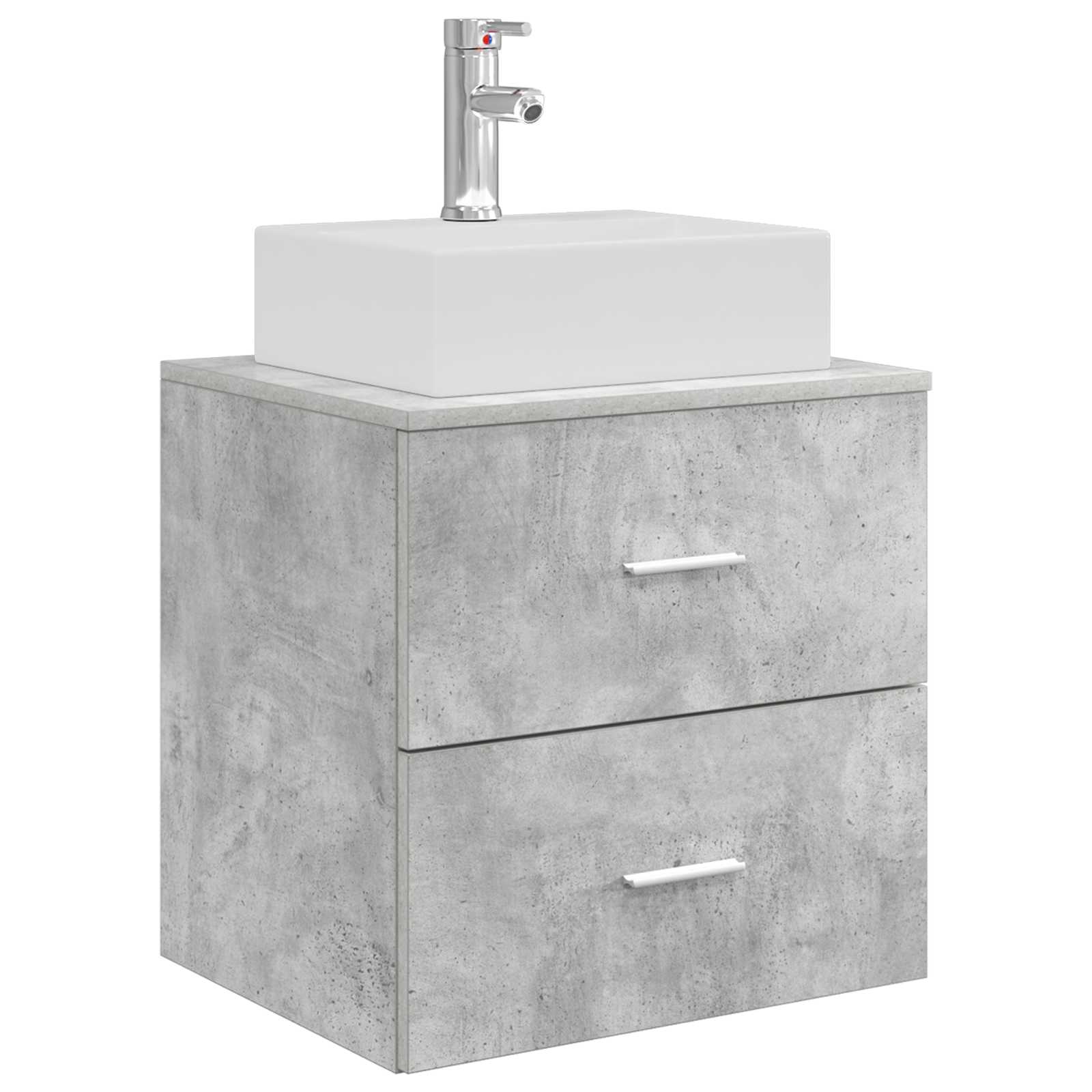 Ensemble d'armoire de salle de bain 3 pc Gris béton
