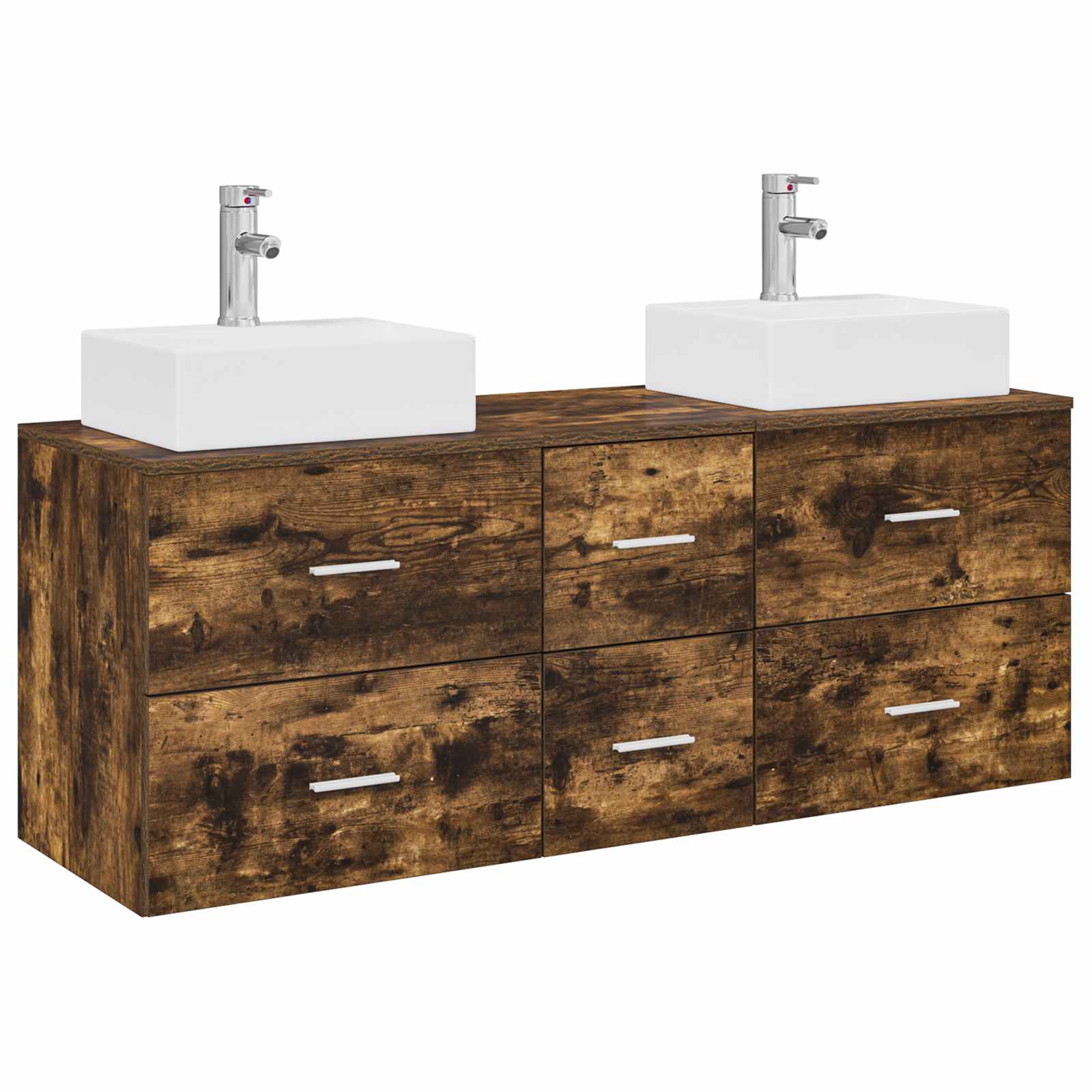 Ensemble d'armoire de salle de bain 3 pc Chêne fumé
