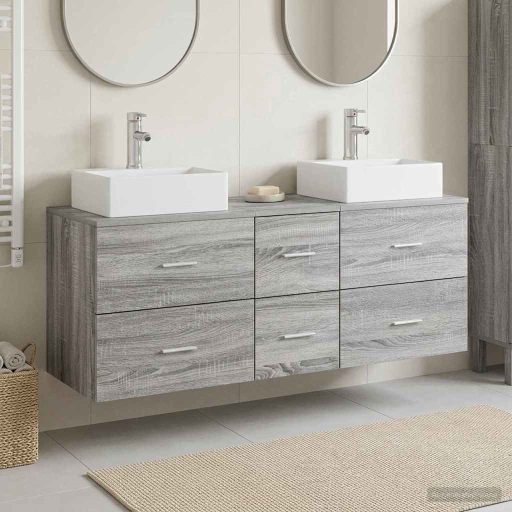 Ensemble d'armoire de salle de bain 3 pc Sonoma gris