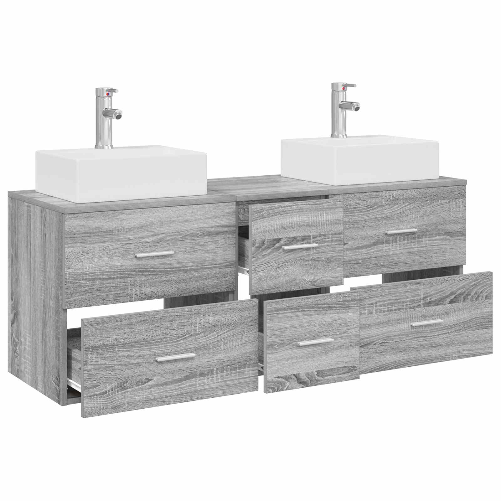 Ensemble d'armoire de salle de bain 3 pc Sonoma gris