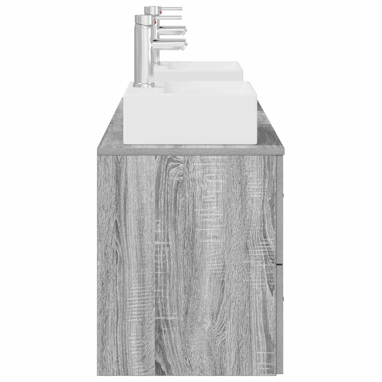 Ensemble d'armoire de salle de bain 3 pc Sonoma gris