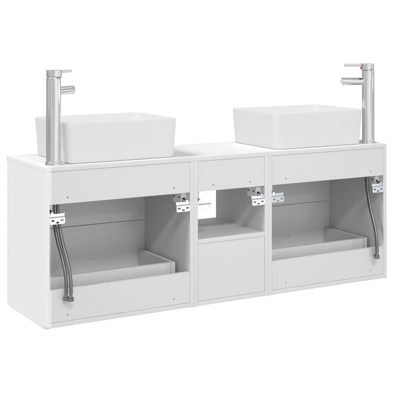 Ensemble d'armoire de salle de bain 3 pc Blanc