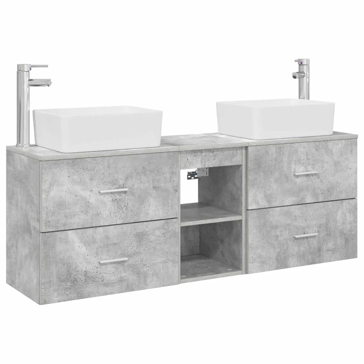 Ensemble d’armoire de salle de bain 3 pc Gris béton - XIOS