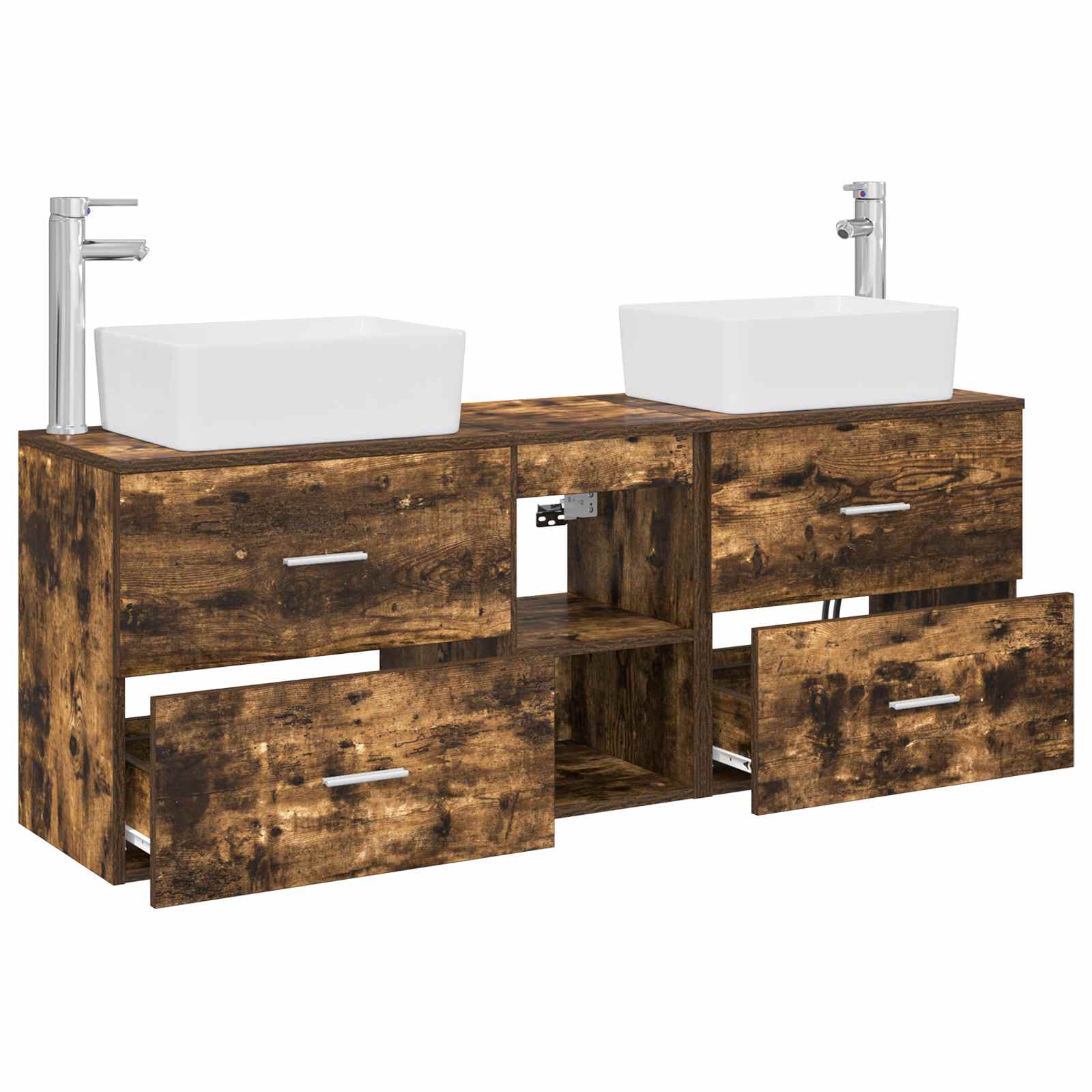 Ensemble d'armoire de salle de bain 3 pc Chêne fumé