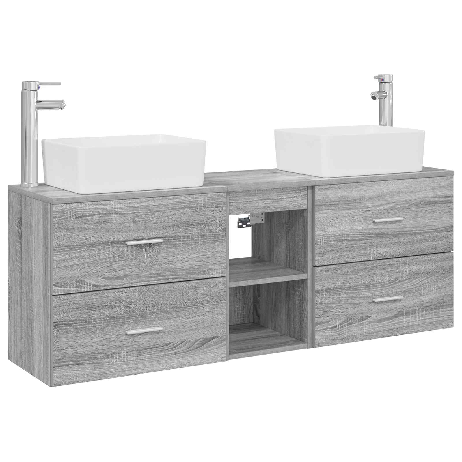 Ensemble d'armoire de salle de bain 3 pc Sonoma gris