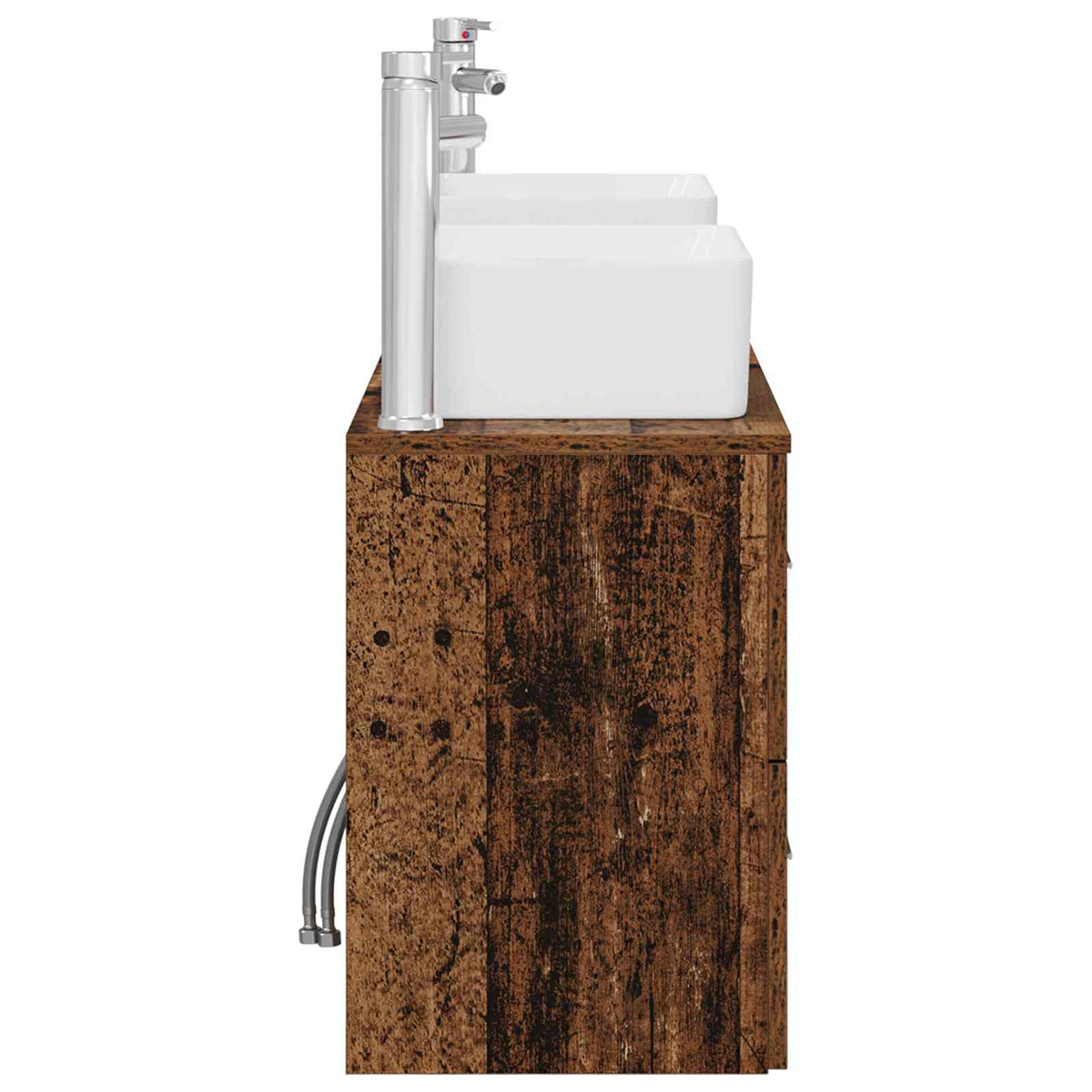 Ensemble d'armoire de salle de bain 3 pc Bois ancien
