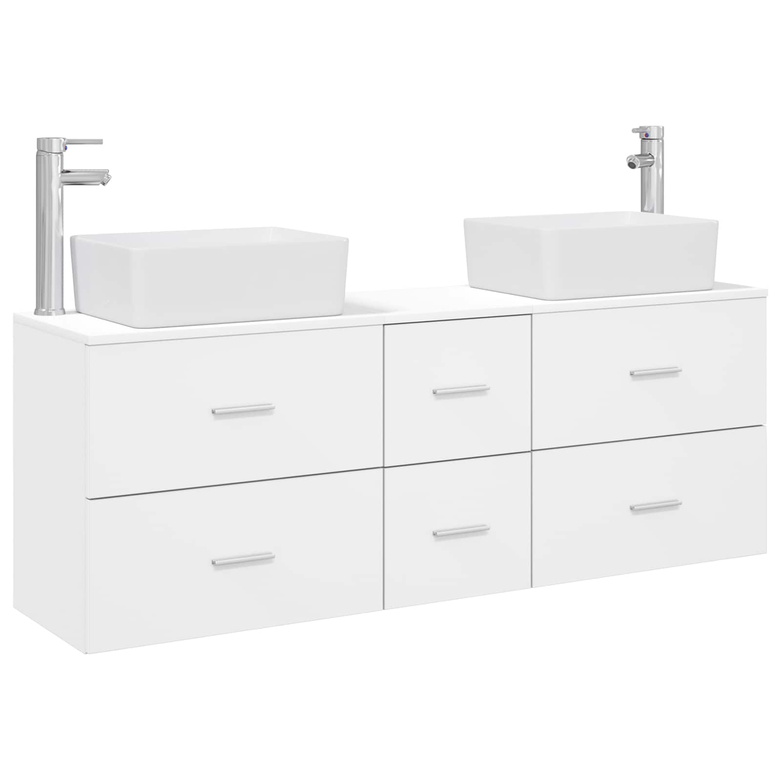 Ensemble d'armoire de salle de bain 3 pc Blanc