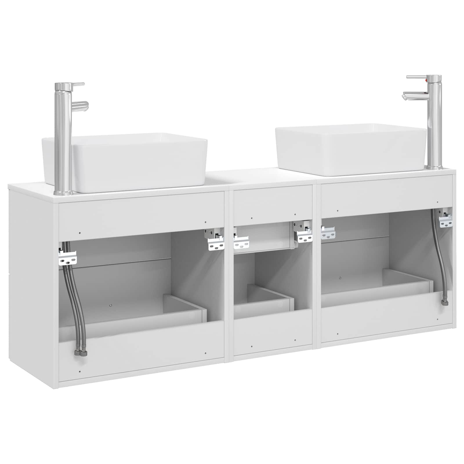 Ensemble d'armoire de salle de bain 3 pc Blanc