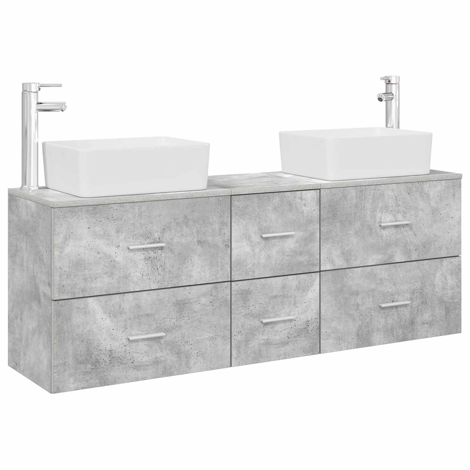 Ensemble d'armoire de salle de bain 3 pc Gris béton