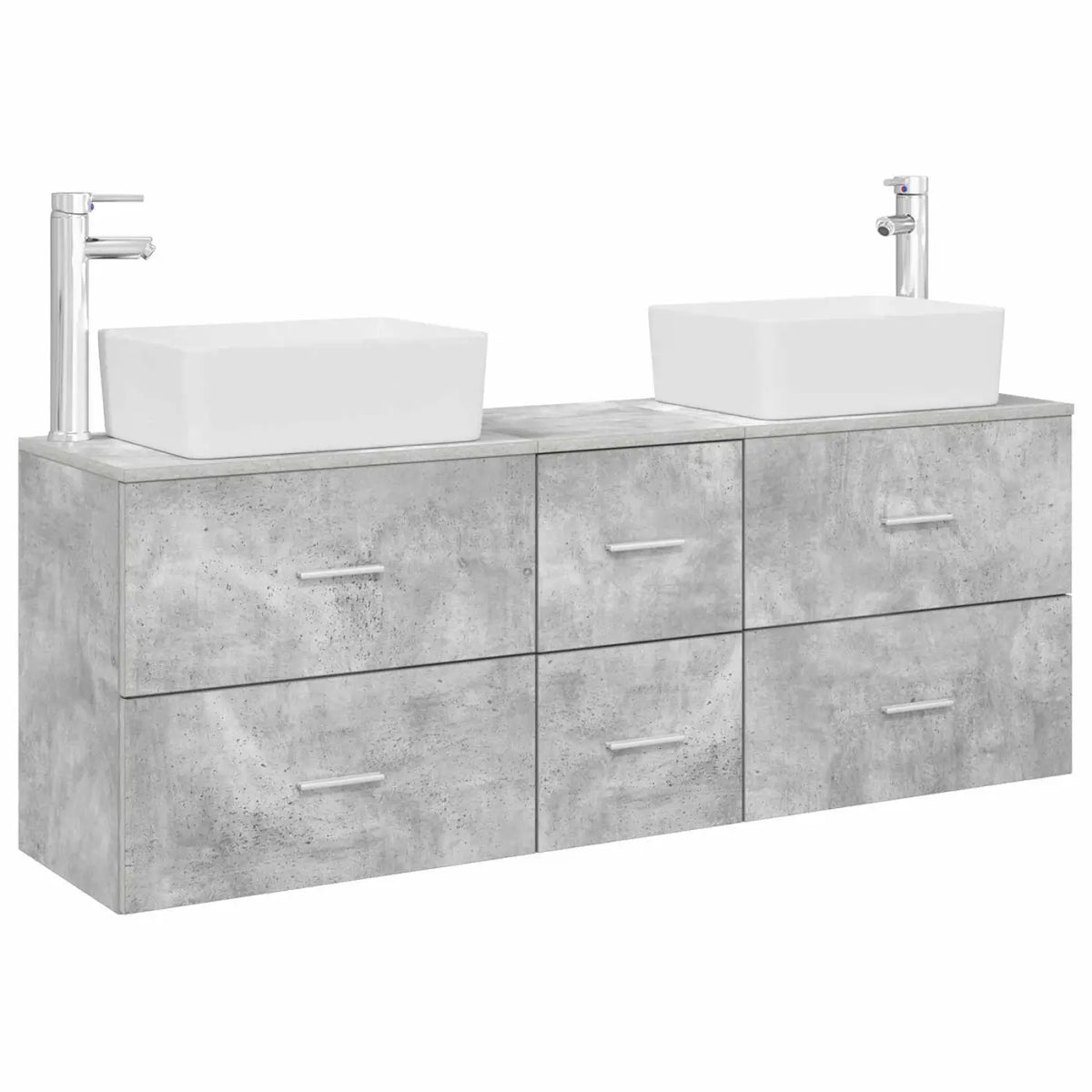 Ensemble d’armoire de salle de bain 3 pc Gris béton - XIOS