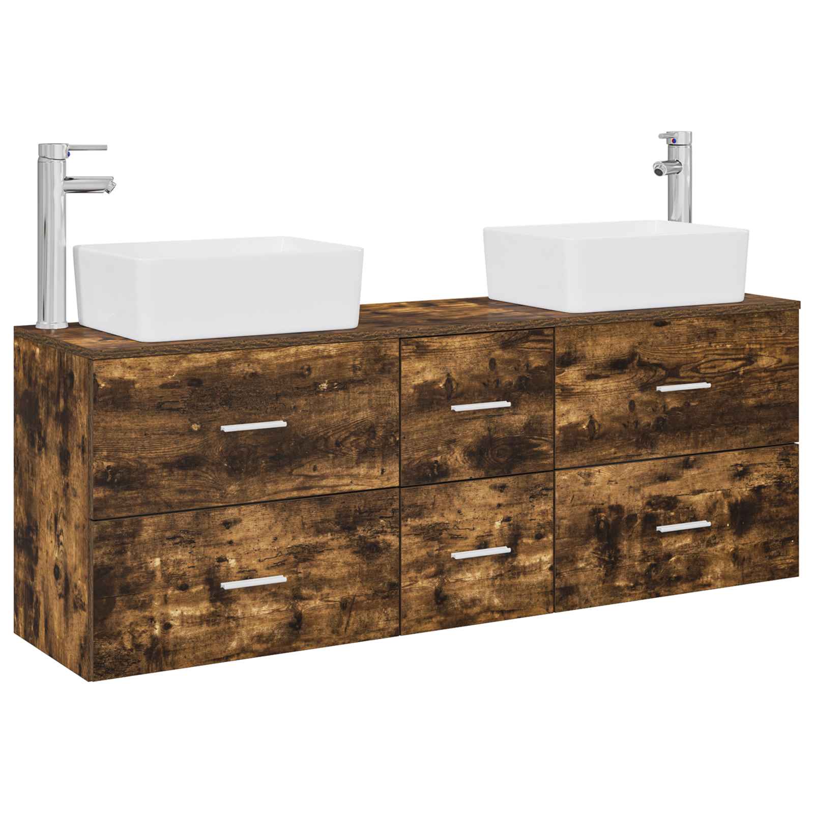 Ensemble d'armoire de salle de bain 3 pc Chêne fumé