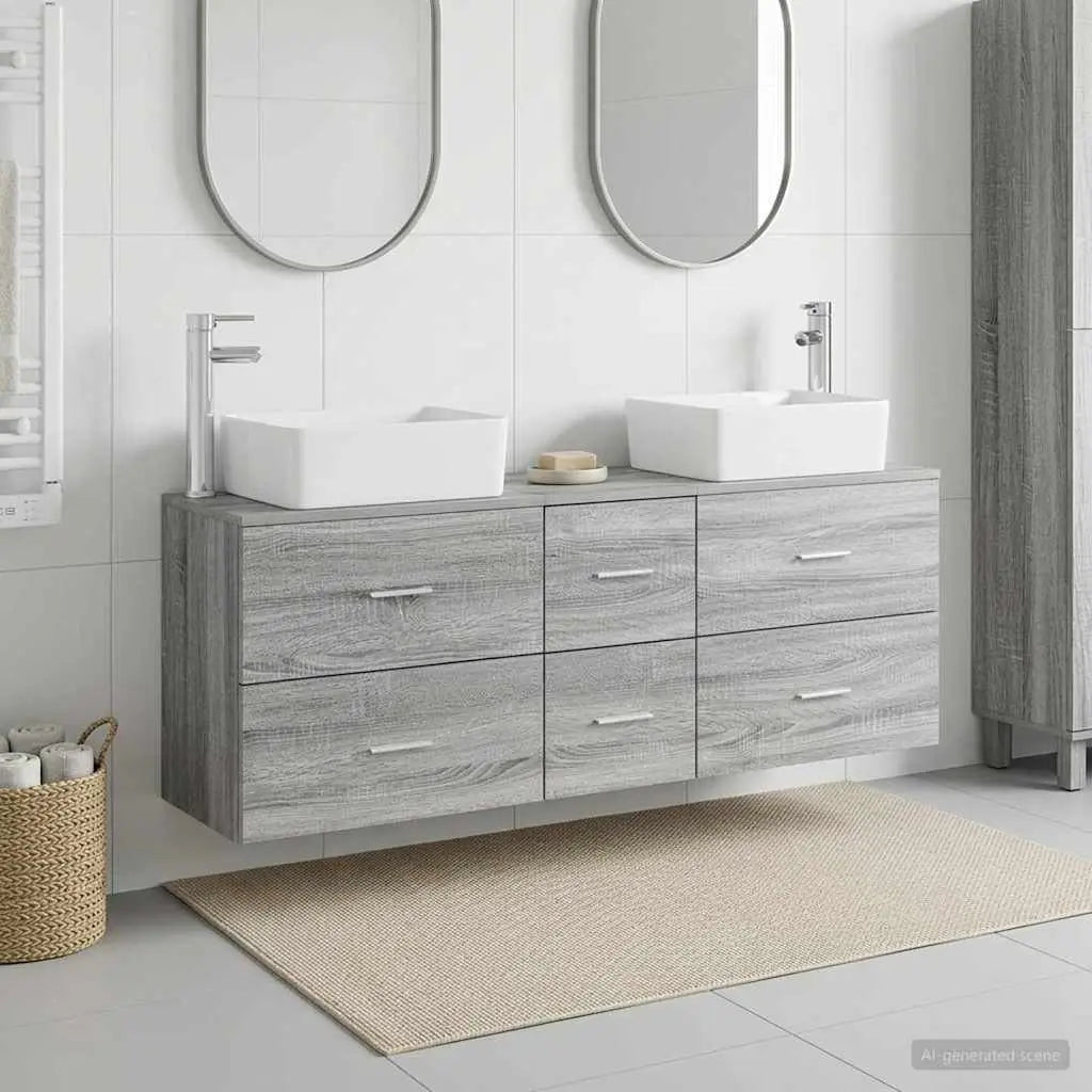 Ensemble d’armoire de salle de bain 3 pc Sonoma gris - XIOS