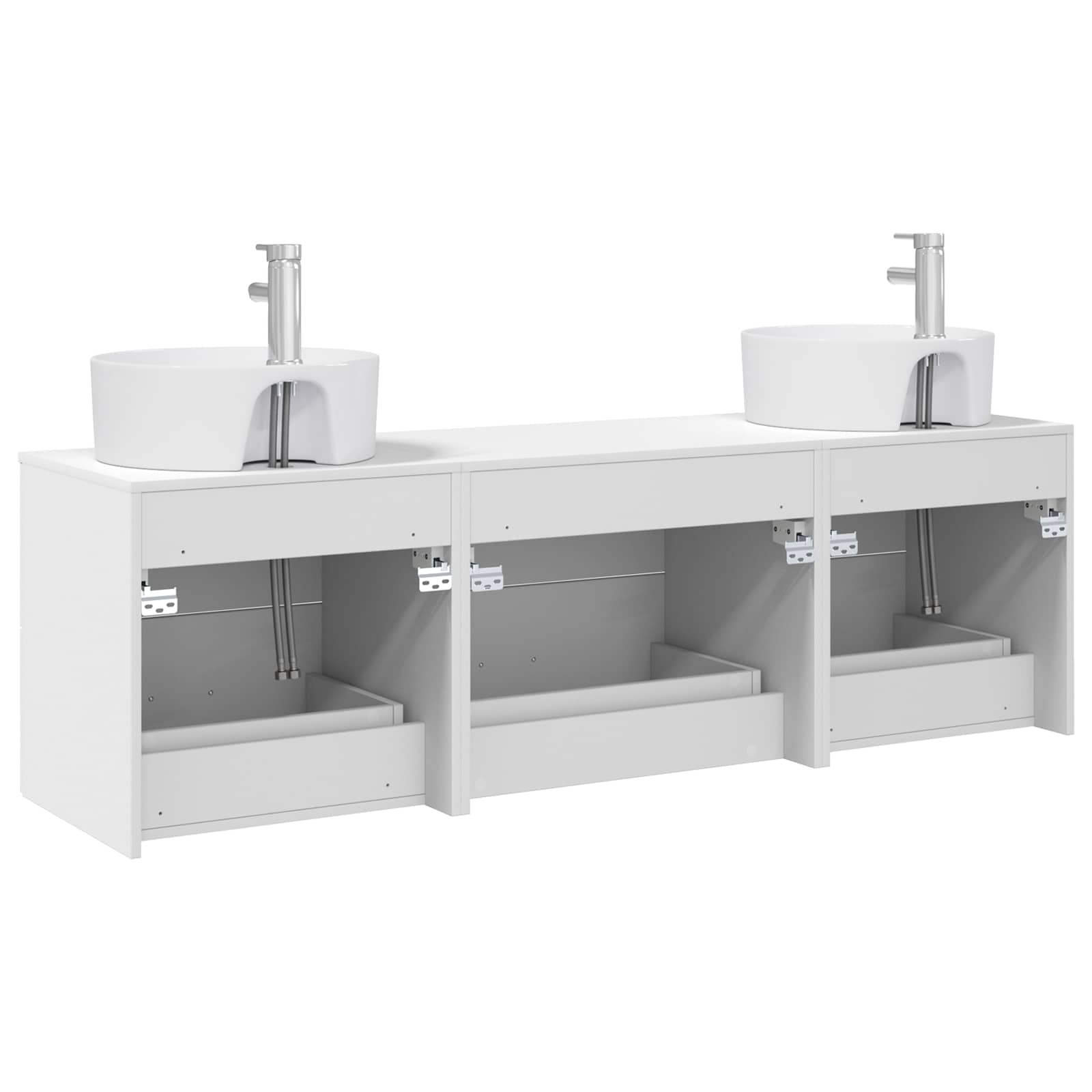 Ensemble d'armoire de salle de bain 3 pc Blanc