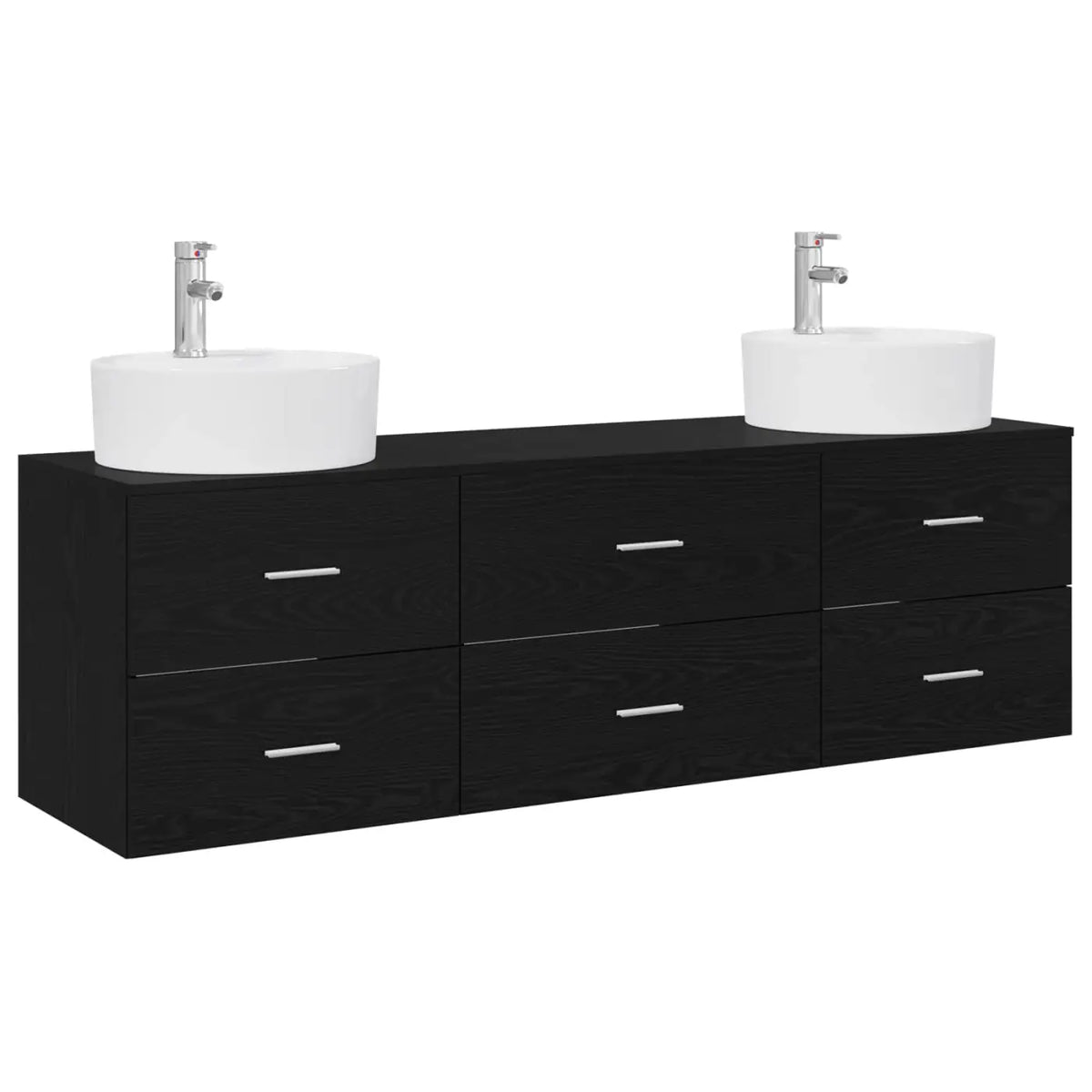 Ensemble d’armoire de salle de bain 3 pc Noir - XIOS